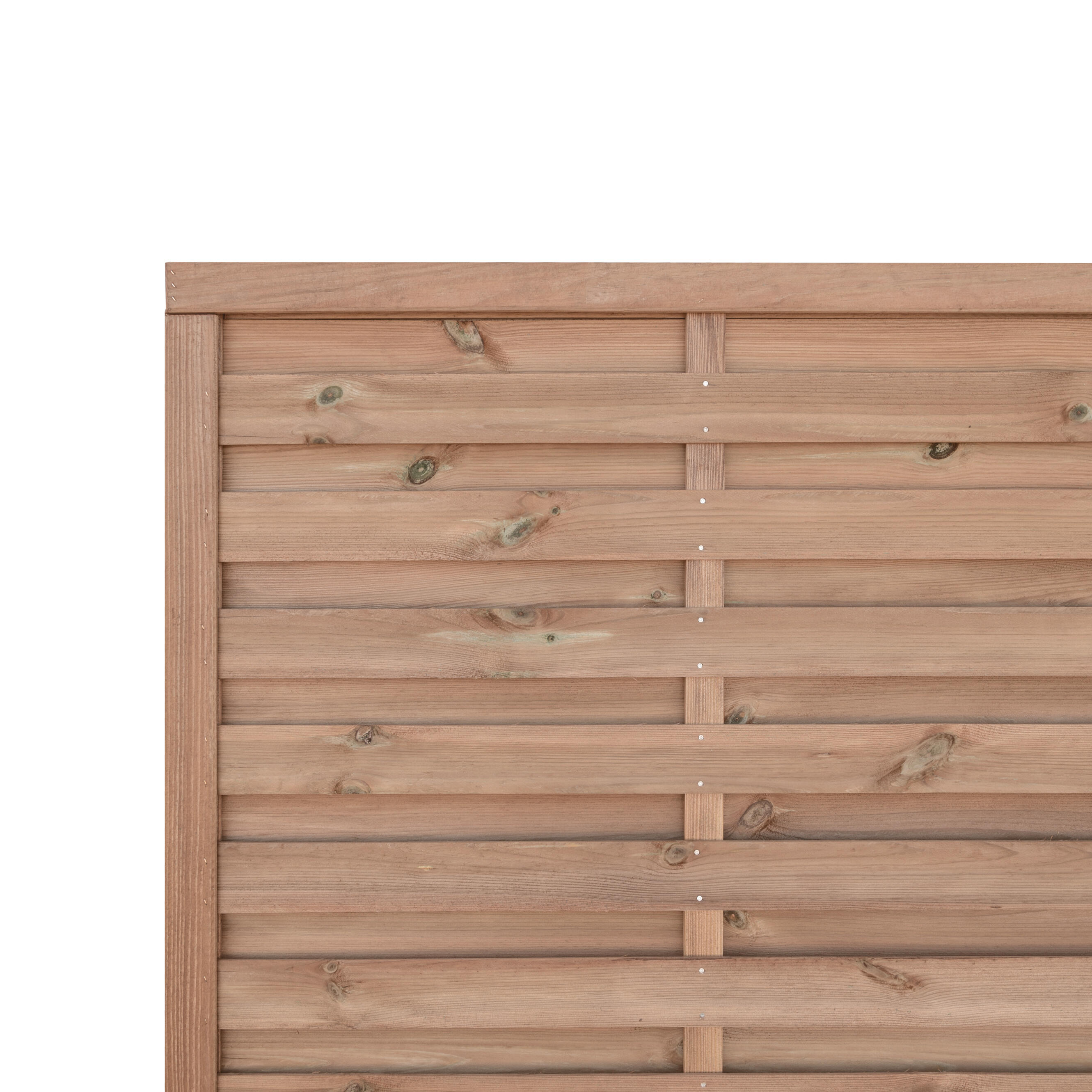 Panneau de clôture bois plein Luna STELMET, l.180 x H.180 cm, marron - 4