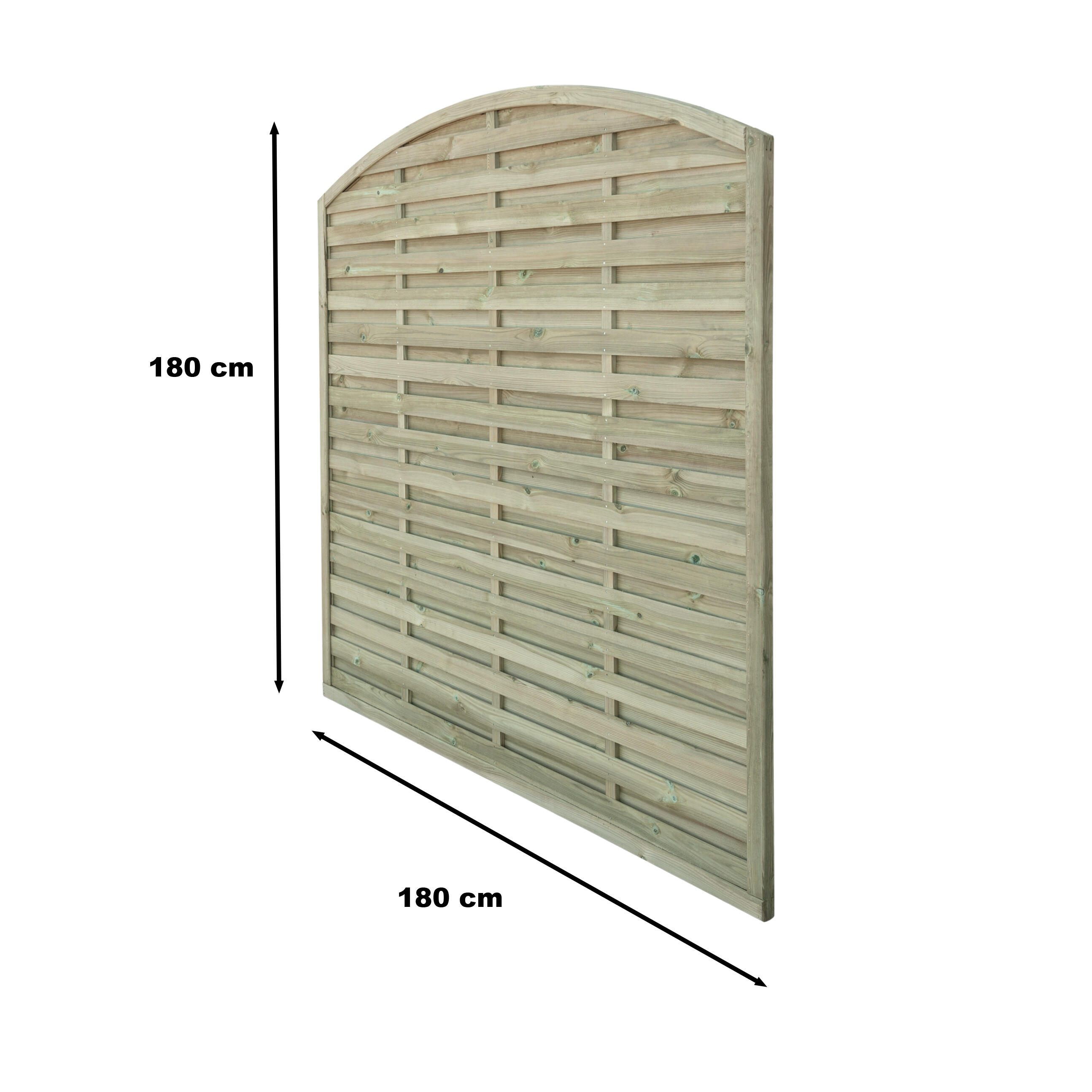 Panneau bois occultant Luna arc, l.180 x H.180 cm, naturel - 5
