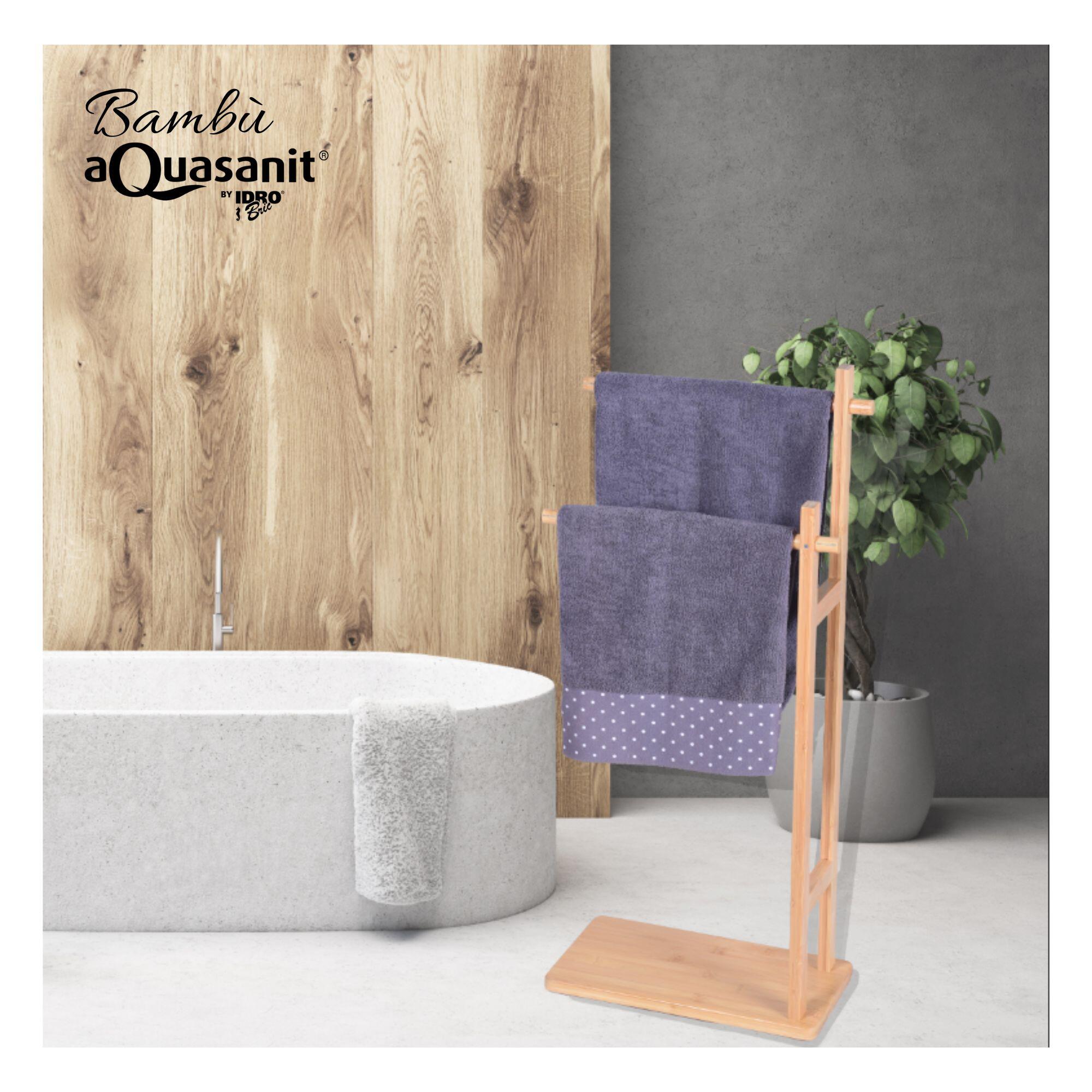 Aquasanit  Toallero De Pie Bambú , Leroy Merlin