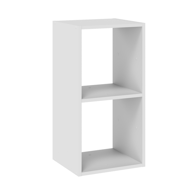 Cube de rangement SPACEO Kub blanc 2x1 cases H70.5xL36 x P31.7cm
