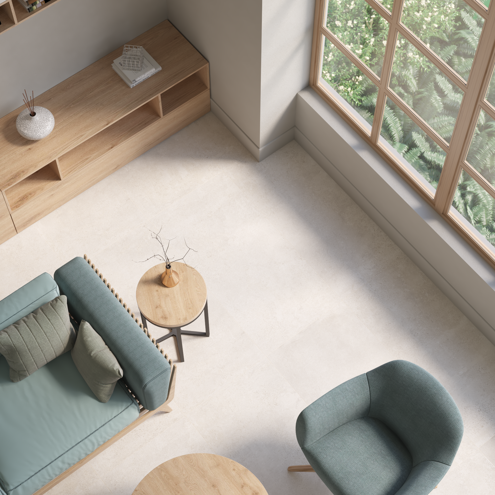 Carrelage sol intérieur/mur intérieur effet béton beige Nova l.60xL.120cm ARTENS - 3