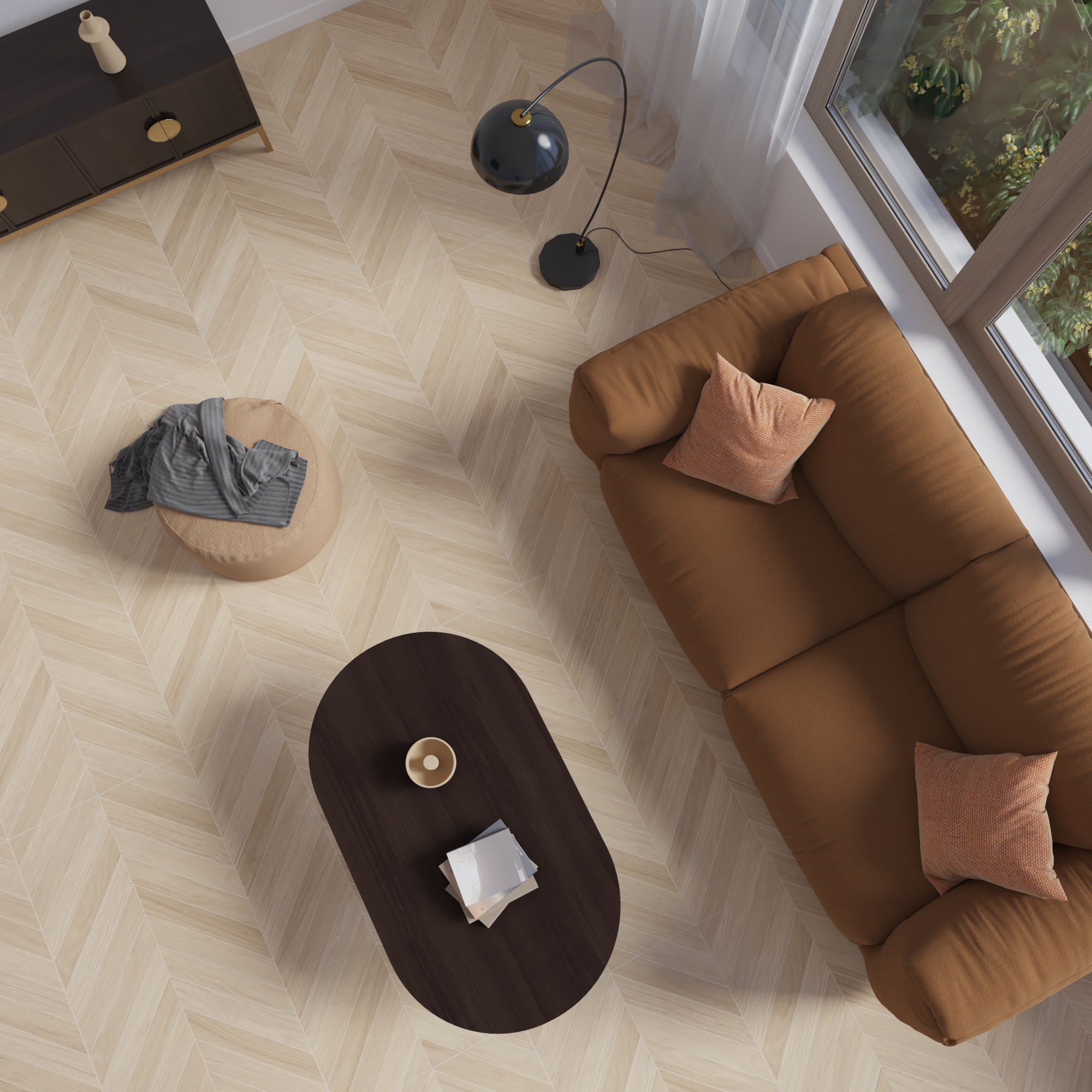 Carrelage sol/mur intérieur effet bois naturel Melrose l.60.0xL.120.0cm ARTENS - 2