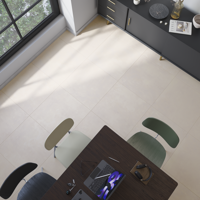 Carrelage sol/mur intérieur effet béton beige Urban l.60 x L.60 cm ARTENS
