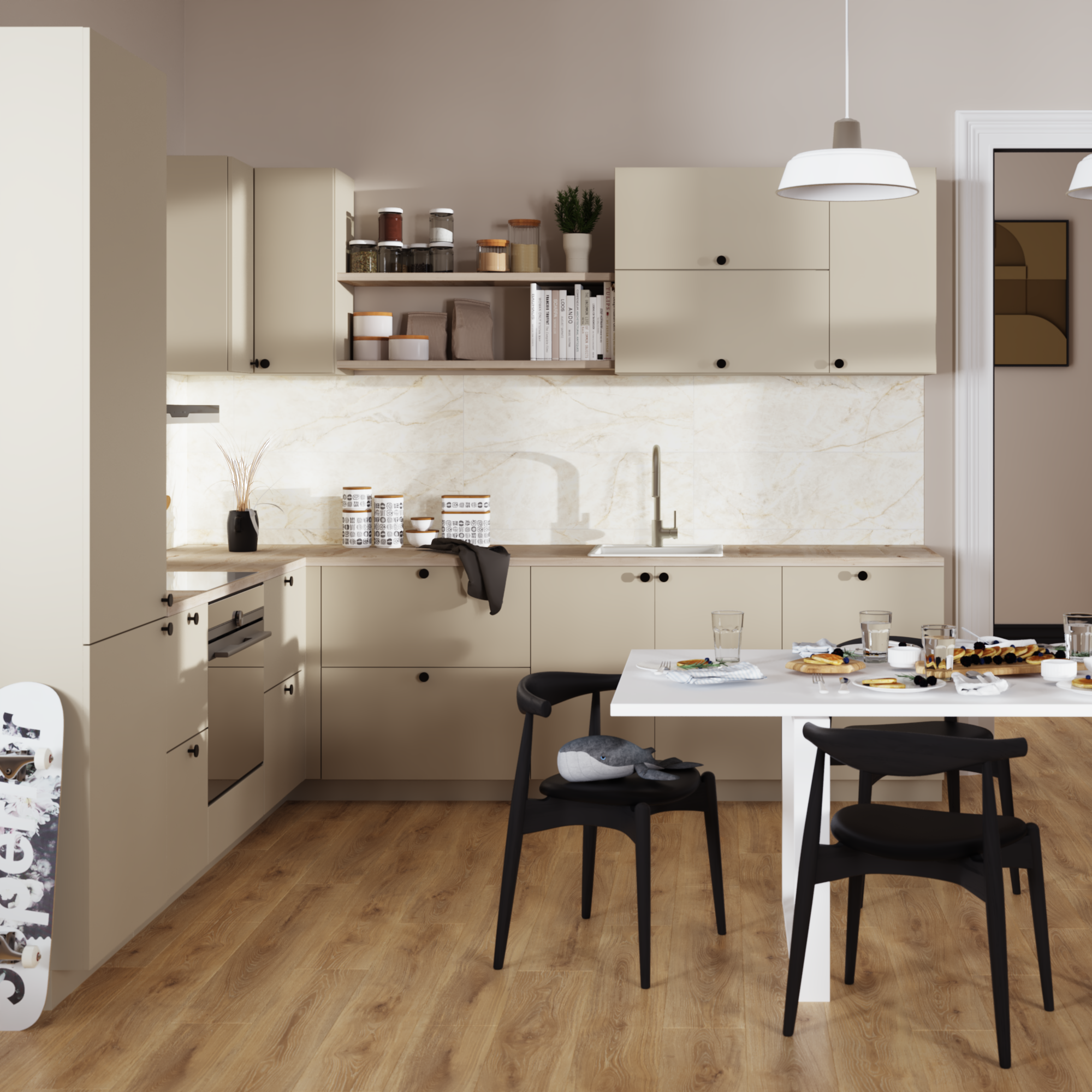 Pavimento flutuante laminado Kenton resistente à água 24h médio 8 mm Artens NAT 320 - 7