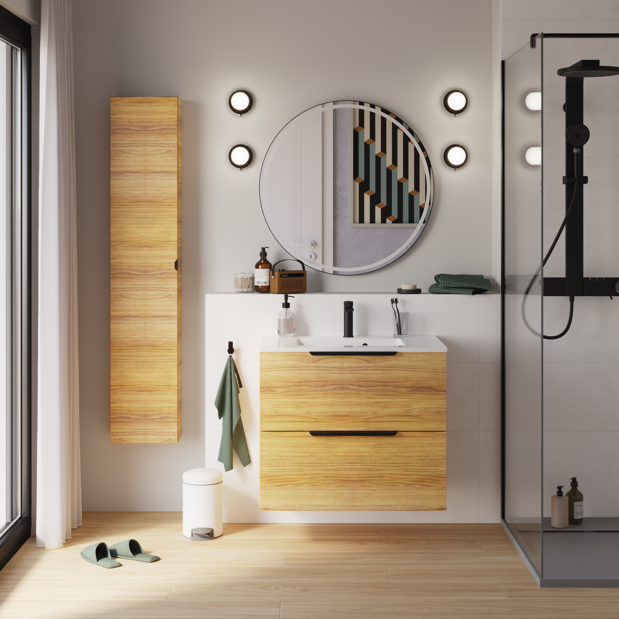 Suelo/Azulejo porcelánico Zelia efecto madera natural 20.0x120.0 cm C1 ARTENS - 4