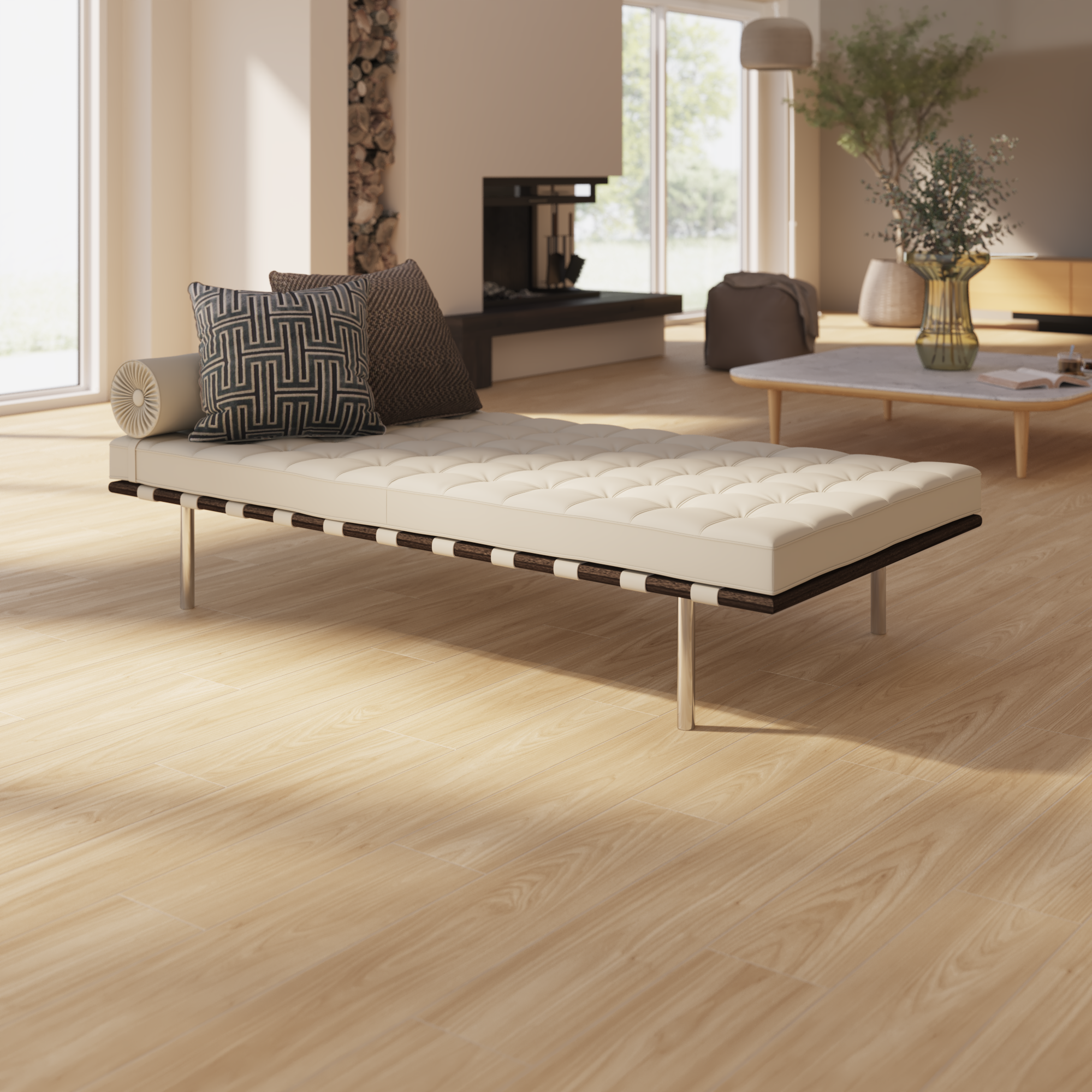 Suelo/Azulejo porcelánico Zelia efecto madera natural 20.0x120.0 cm C1 ARTENS - 2