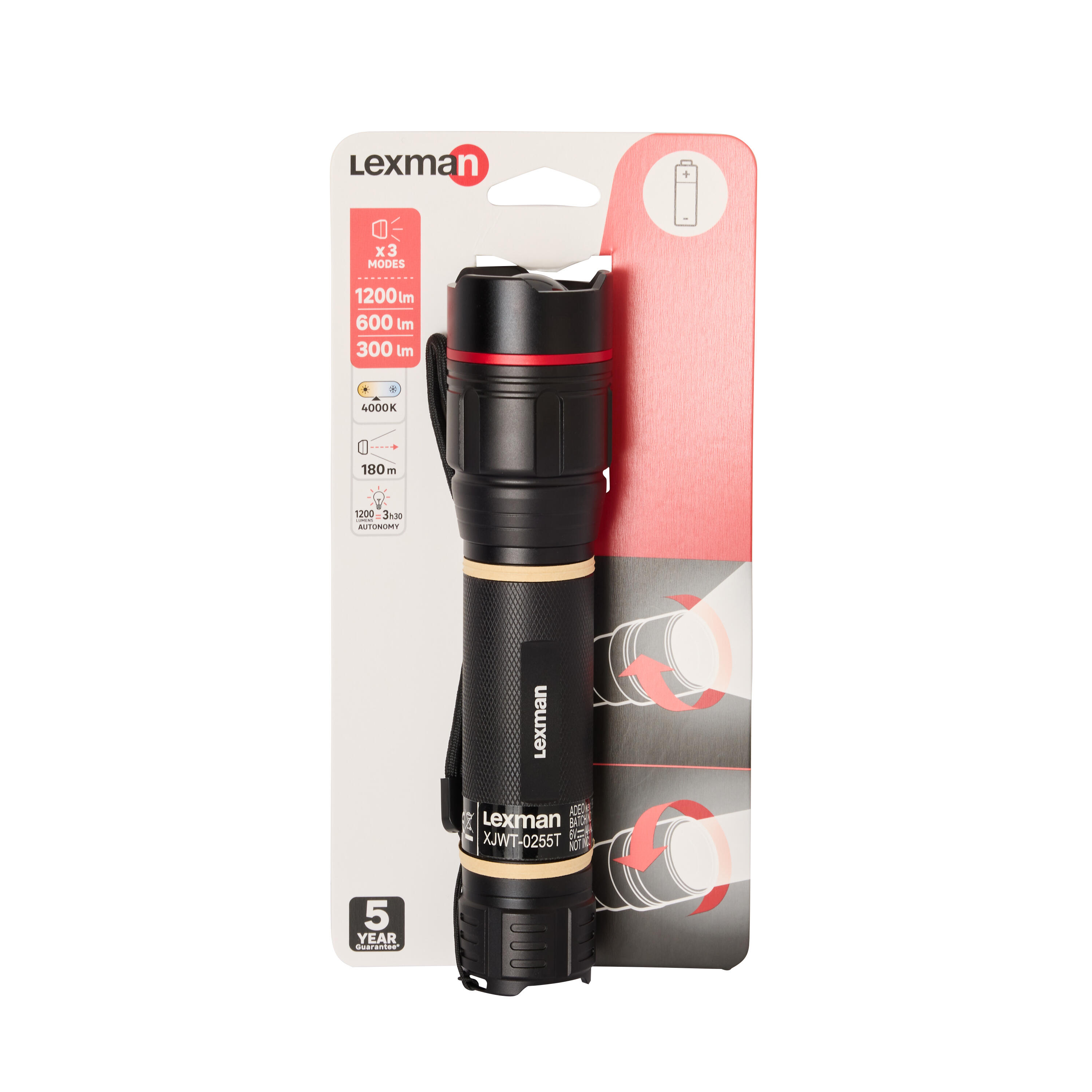 Latarka ledowa aluminiowa 1200 lm USB-C Lexman - 11