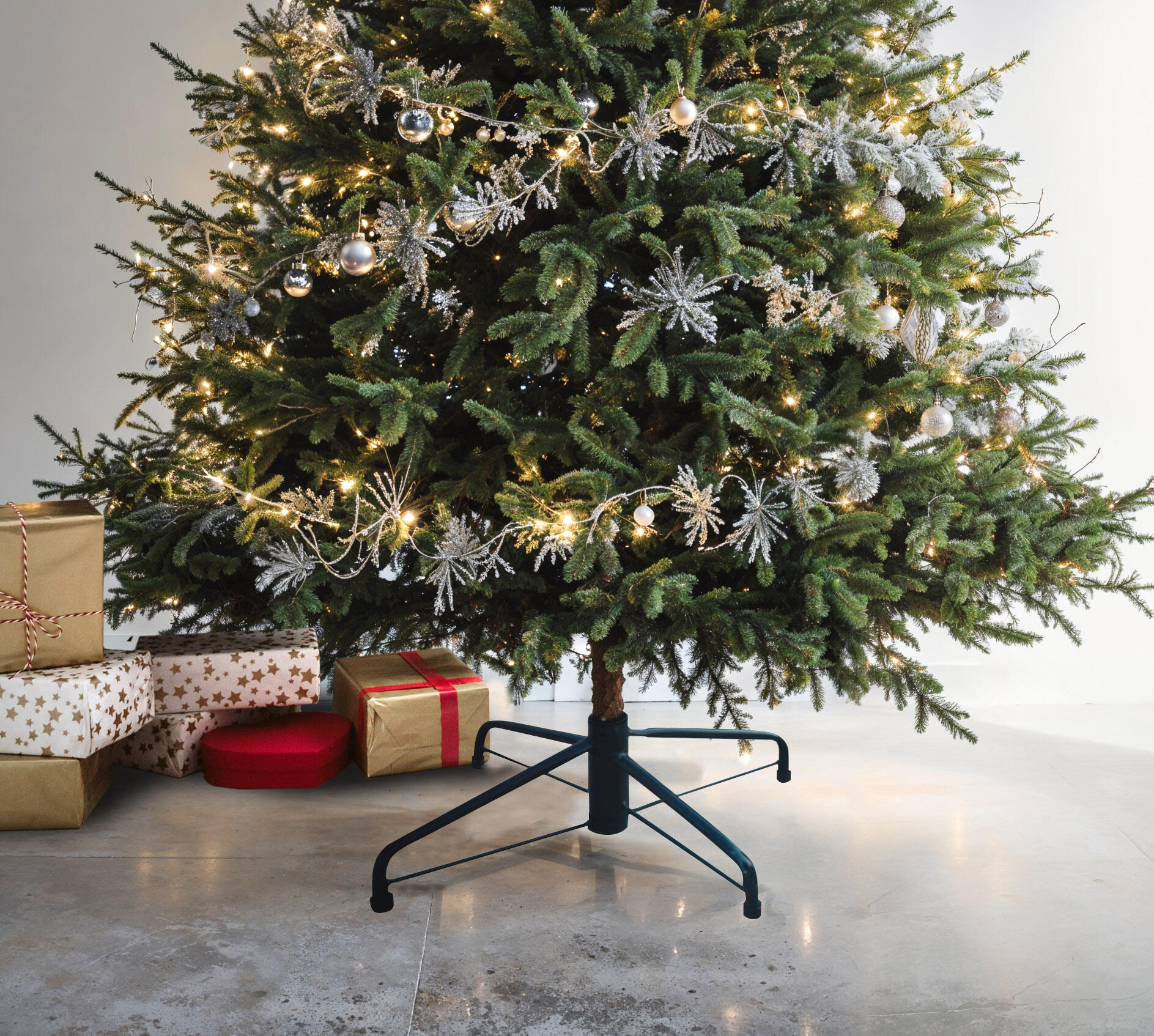 Base per albero di natale in metallo H 20 x L 65 cm - 2