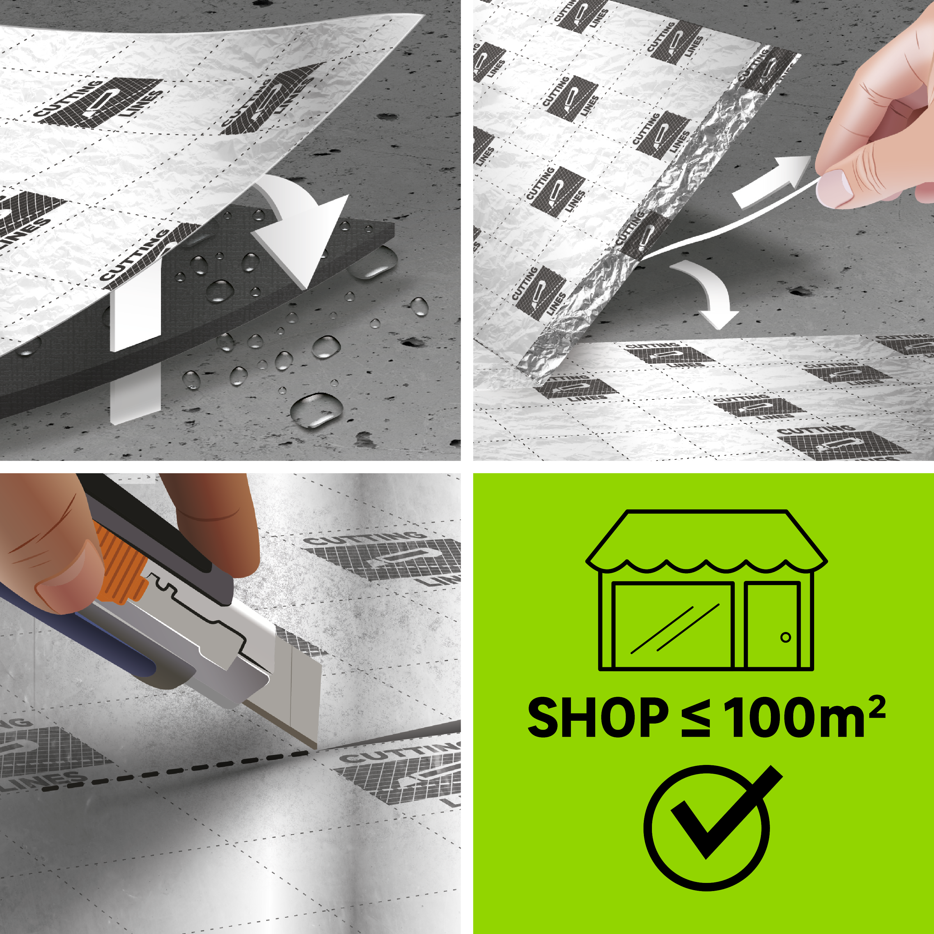 Podkład podłogowy pod panele laminowane Axton Laminate Intens 1.5 mm 8 m2  - 3