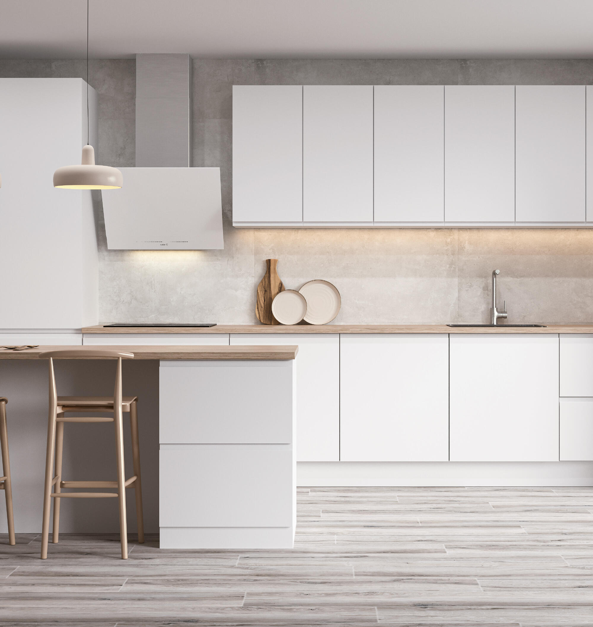 PUERTA PARA MUEBLE DE COCINA CADIZ BLANCO MATE MDF IZQUIERDA 80X30CM - 2