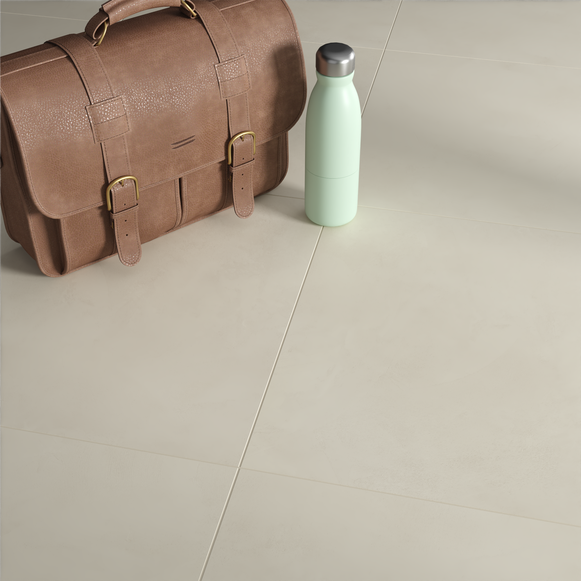 Carrelage sol/mur intérieur effet béton beige Olympia l.59.5 x L.59.5 cm ARTENS - 5