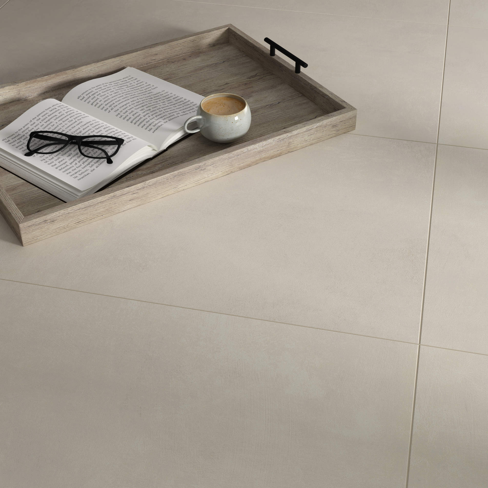 Carrelage sol/mur intérieur effet béton beige Urban l.60 x L.120 cm ARTENS - 2