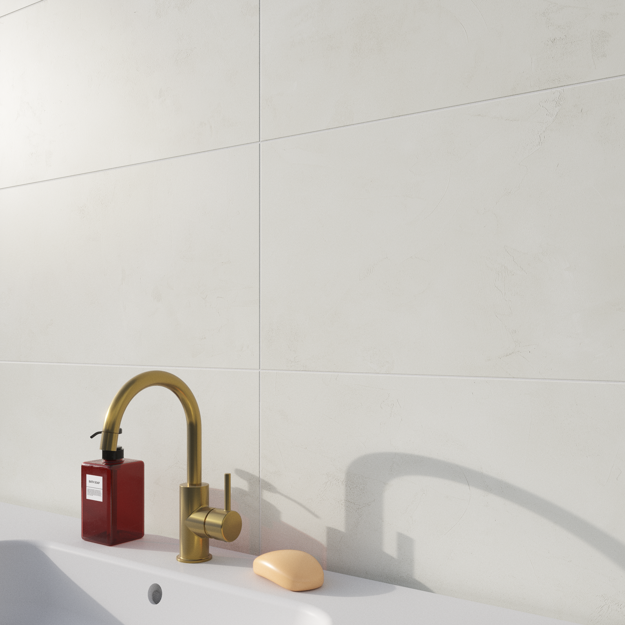 Carrelage mur intérieur effet béton blanc Olympia l.33.3 x L.90 cm ARTENS - 4
