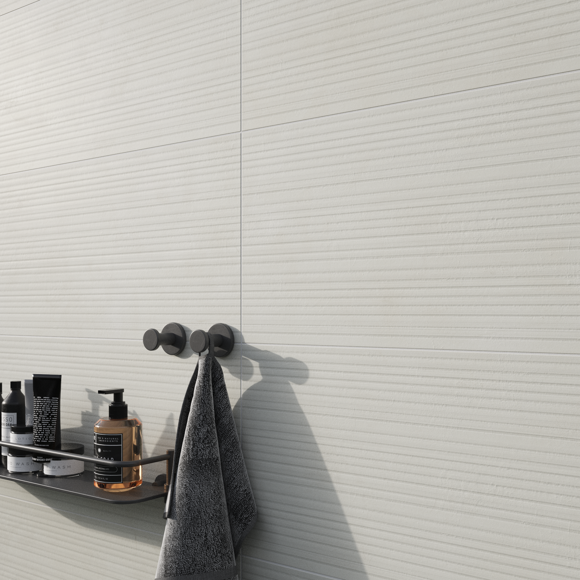 Carrelage mur intérieur effet béton blanc Olympia l.33.3xL.90cmxEp.10.5mm ARTENS - 2