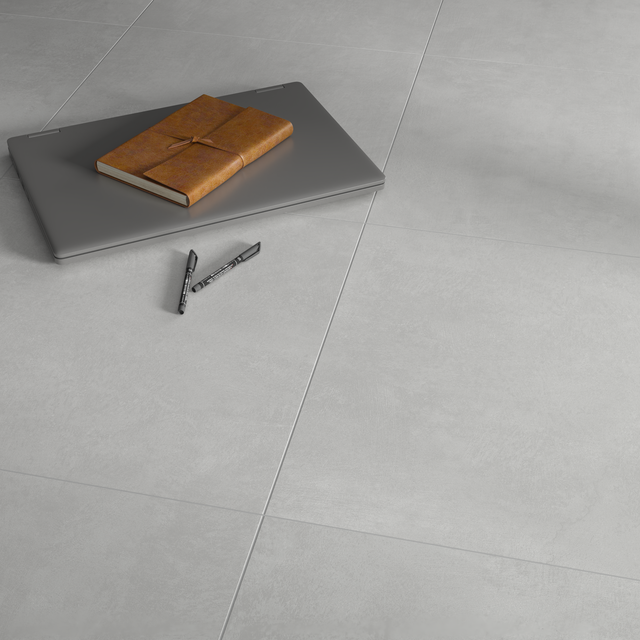 Carrelage sol/mur intérieur effet béton perle Urban l.60 x L.60 cm ARTENS