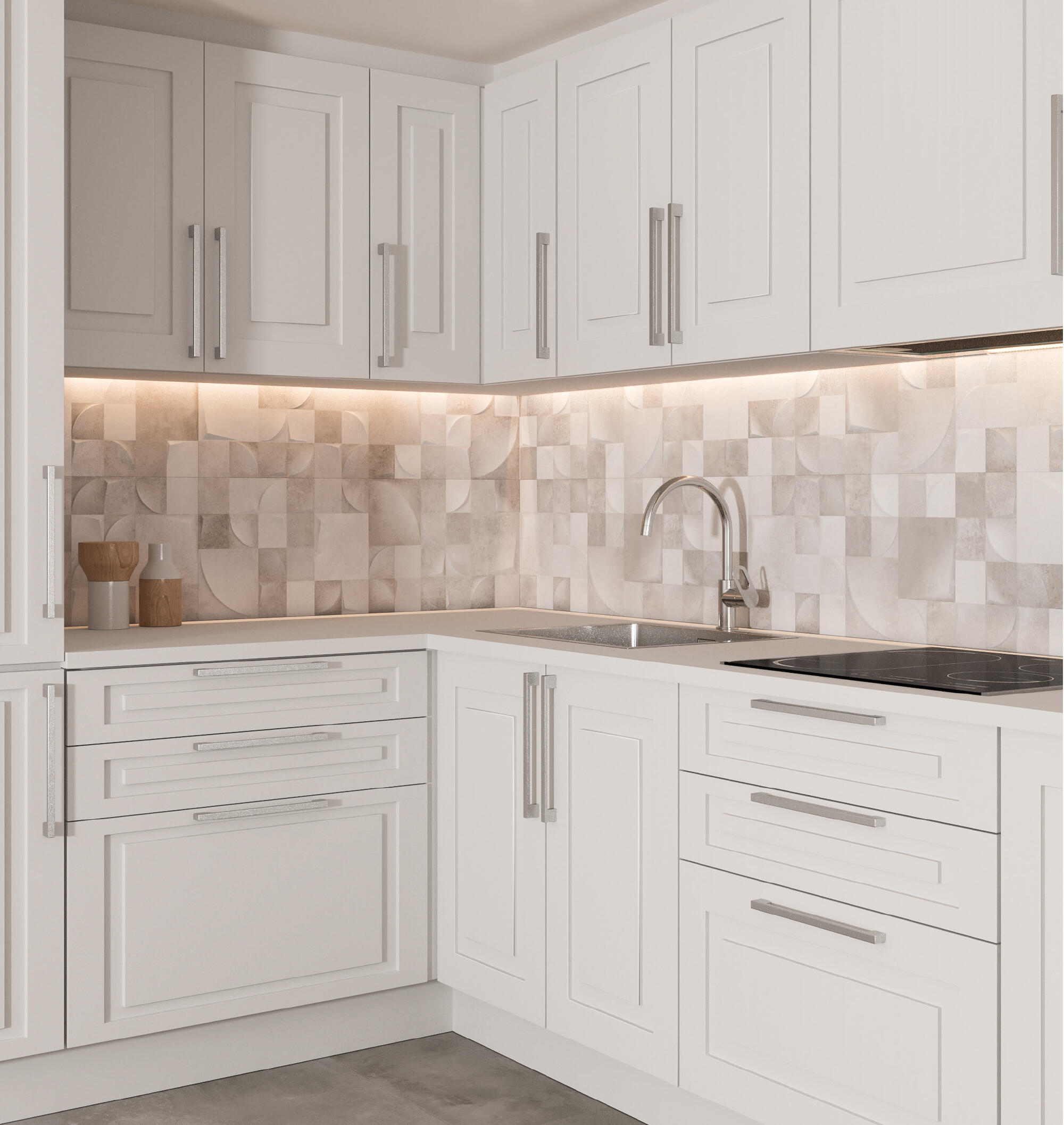 COSTADO PARA MUEBLE DE COCINA MURCIA BLANCO MATE MDF 80X37CM - 3