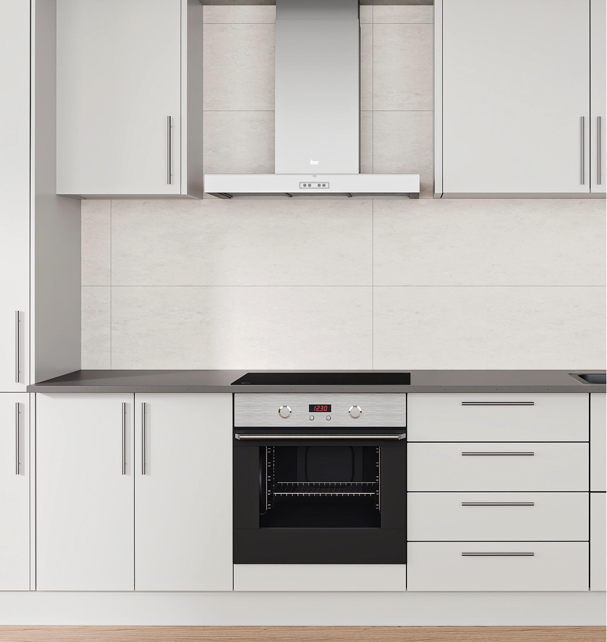 PUERTA PARA MUEBLE DE COCINA LANZAROTE BLANCO MATE PET 80X30CM - 4