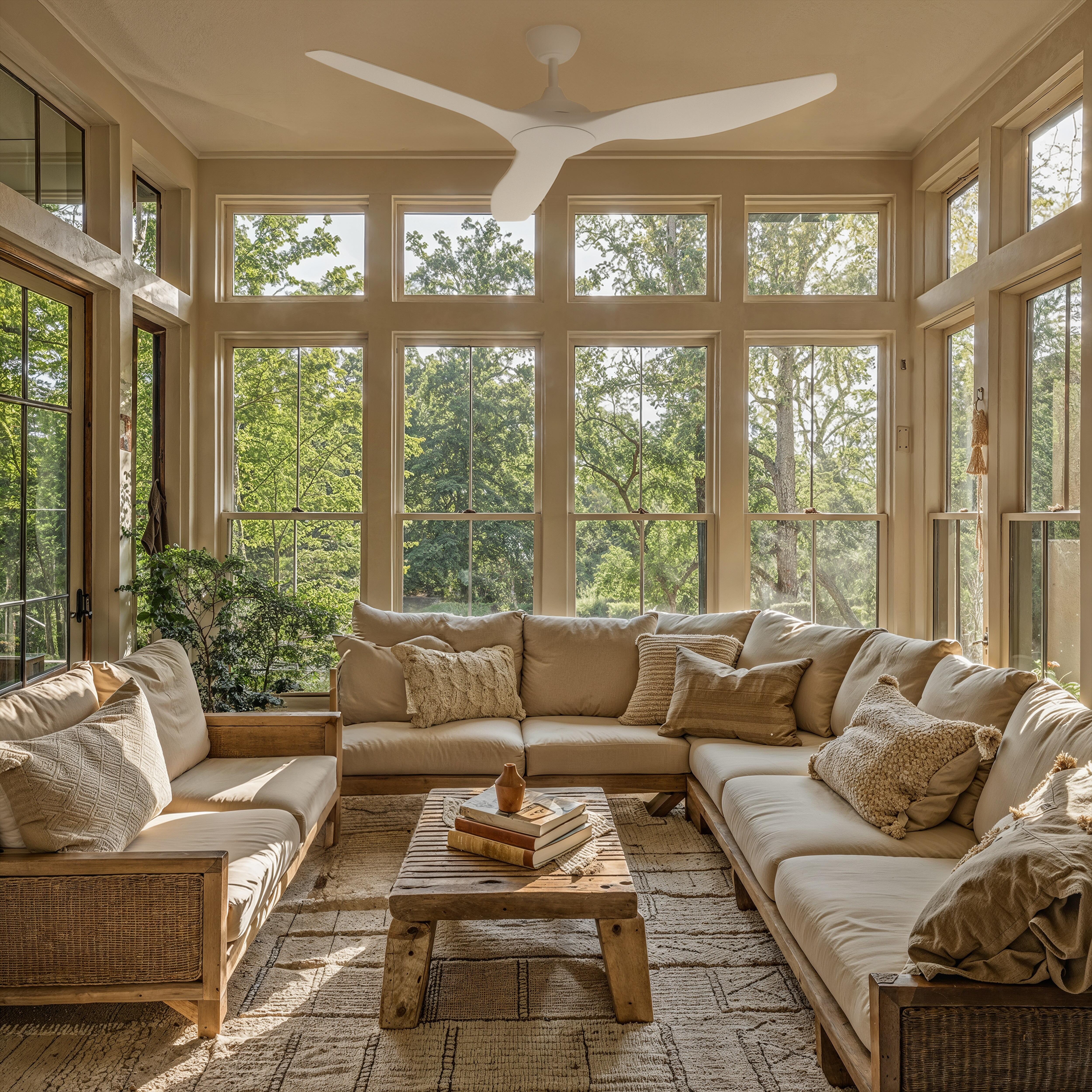 VENTILADOR DE TECHO SIN LUZ Ø162CM BLANCO - 3