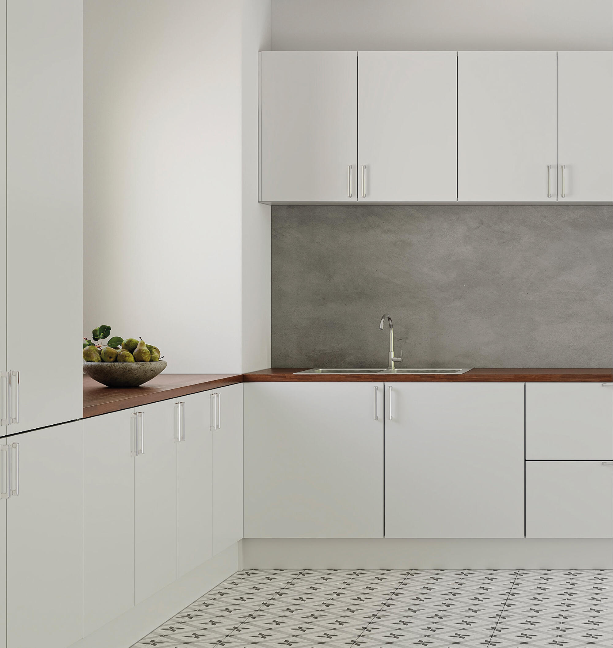 PUERTA PARA MUEBLE DE COCINA SEVILLA BLANCO BRILLO PET 140X60CM - 2