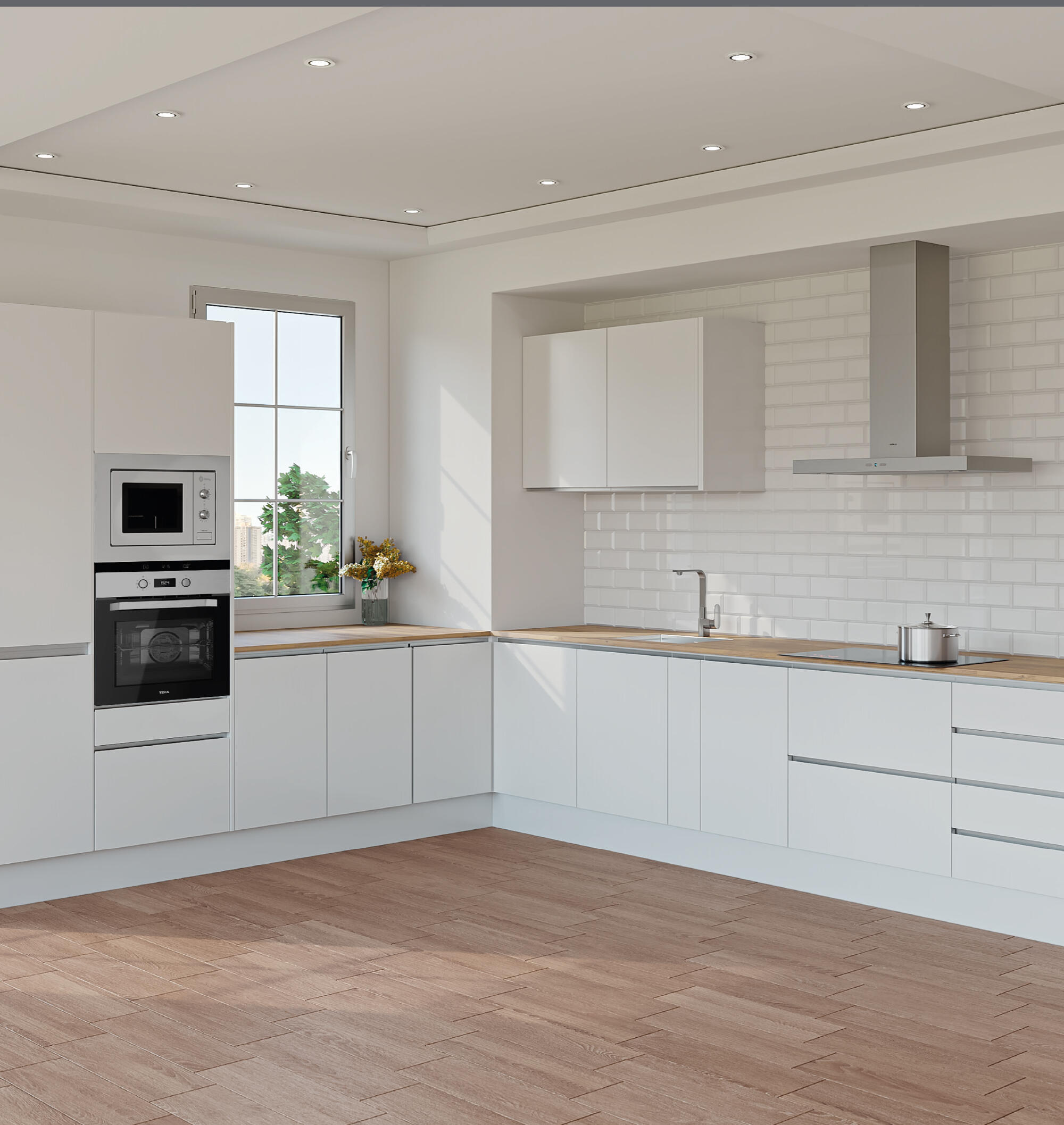 FRENTE CAJÓN PARA MUEBLE DE COCINA TOLEDO BLANCO BRILLO PET 40X60CM - 2