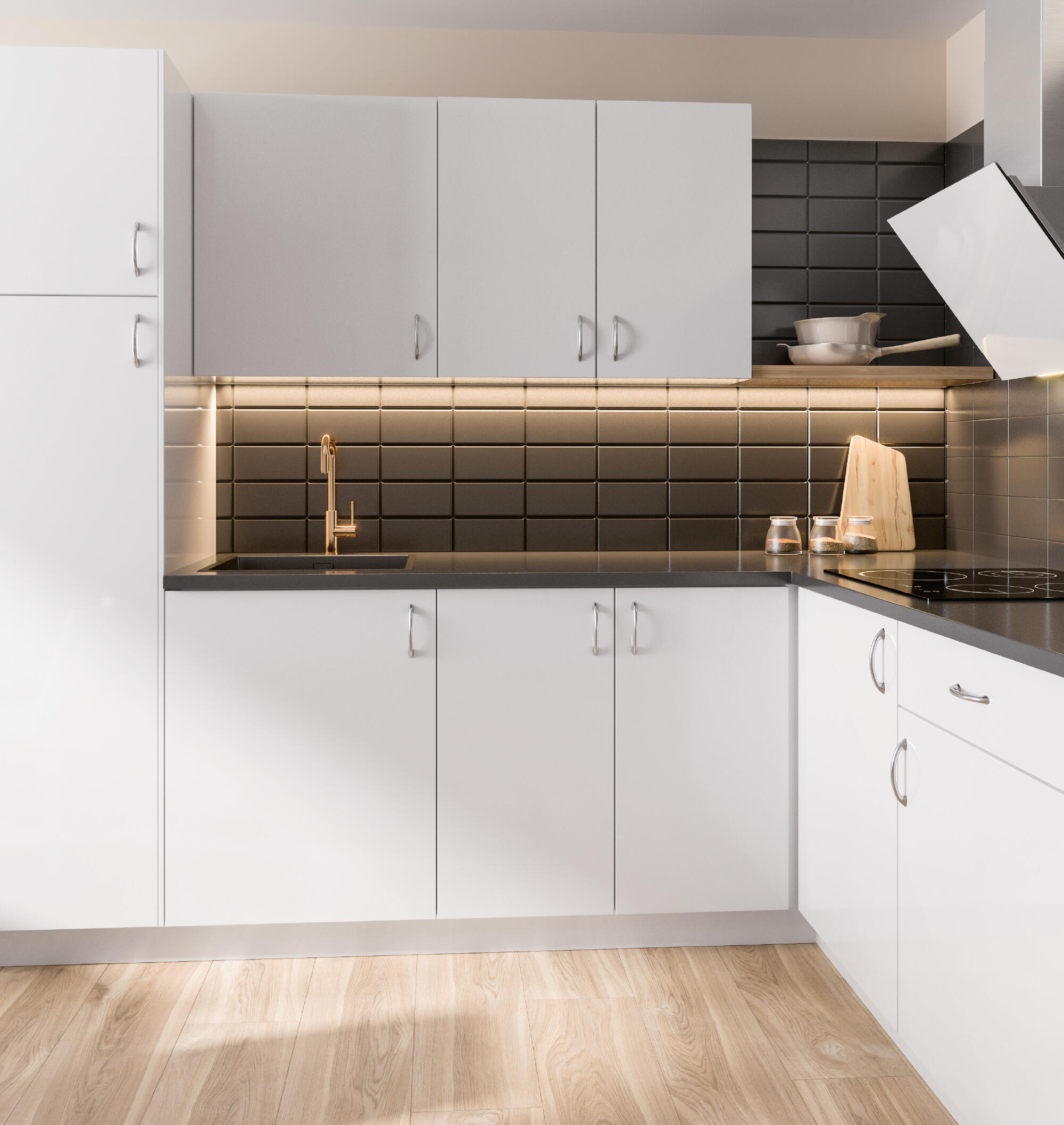 KIT MÓDULO COCINA BAJO EXCELLENCE BLANCO 80 CM - 3