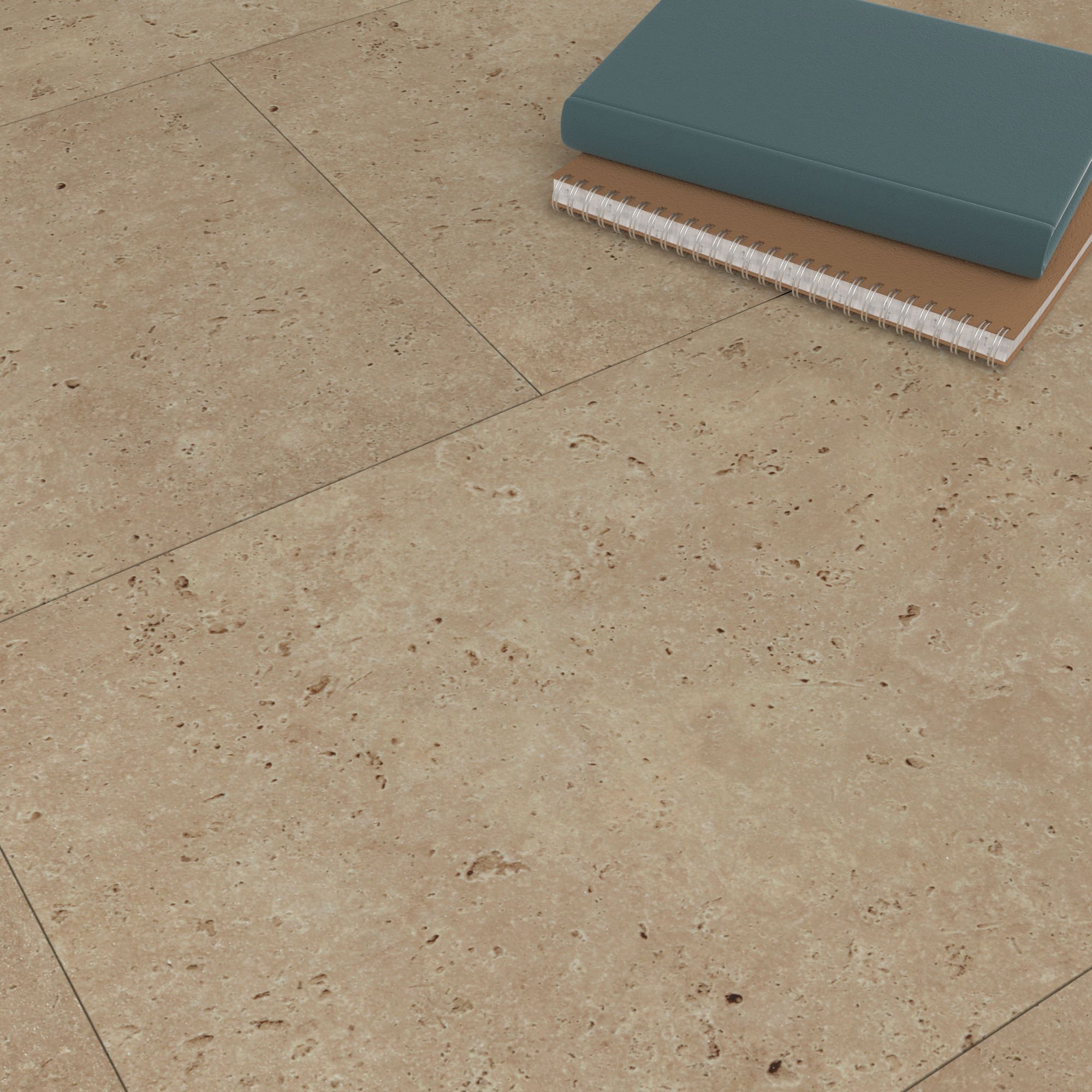 Pavimento vinílico mosaico PVC fita autoaderente Travertino medio Artens 1,5 mm - 20