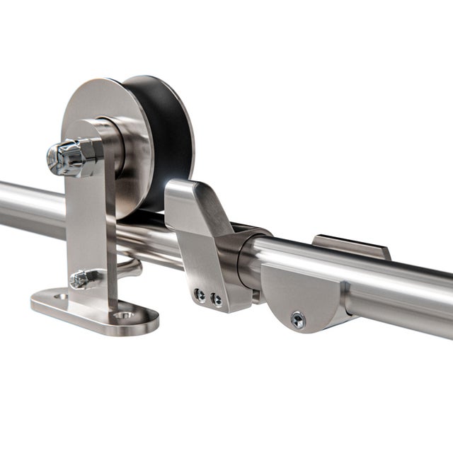 KIT GUIA CORREDERA PUERTA MADERA 1.86M INOXIDABLE