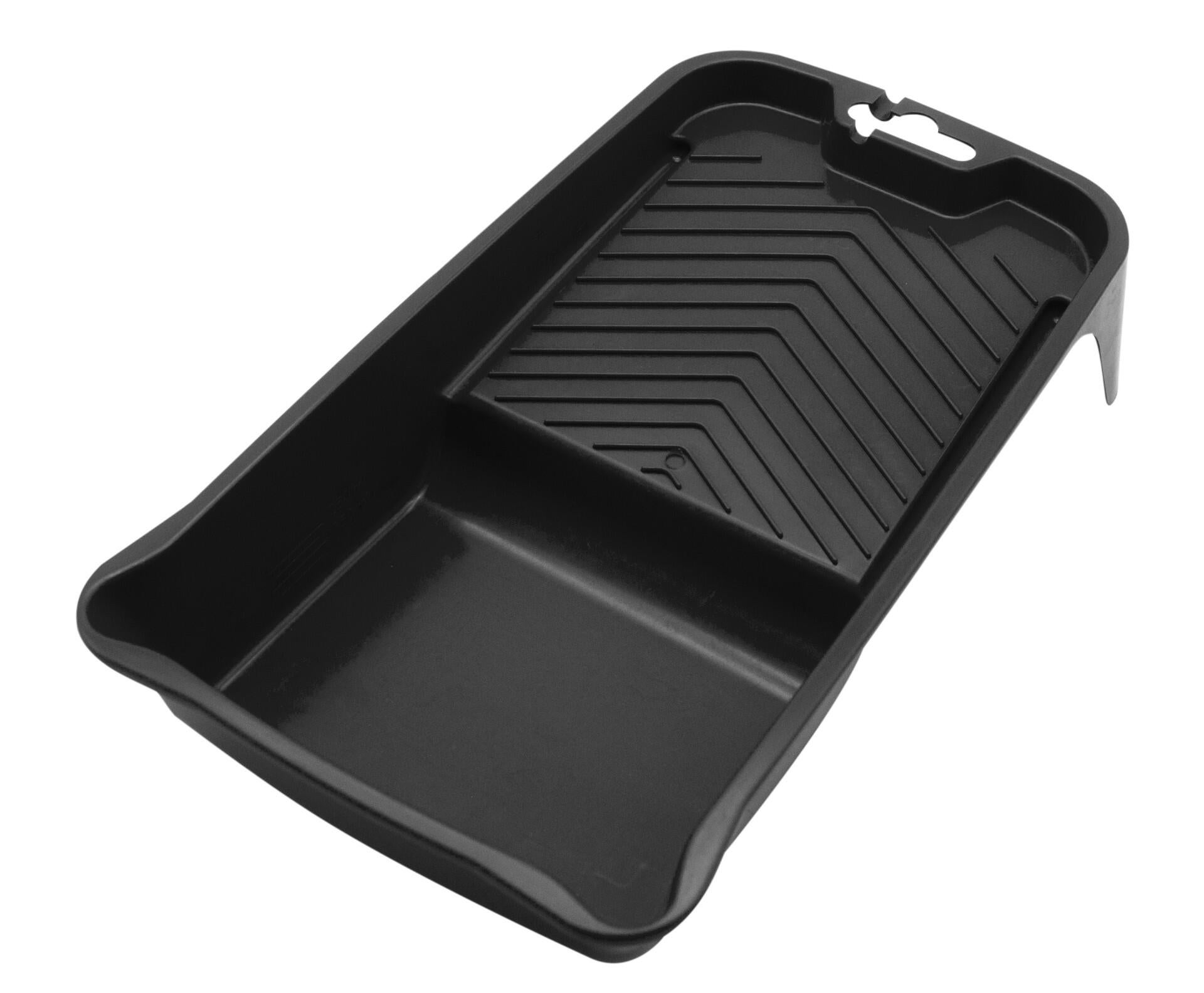 BANDEJA PLANA DE PLASTICO NEGRO 11CM - 2