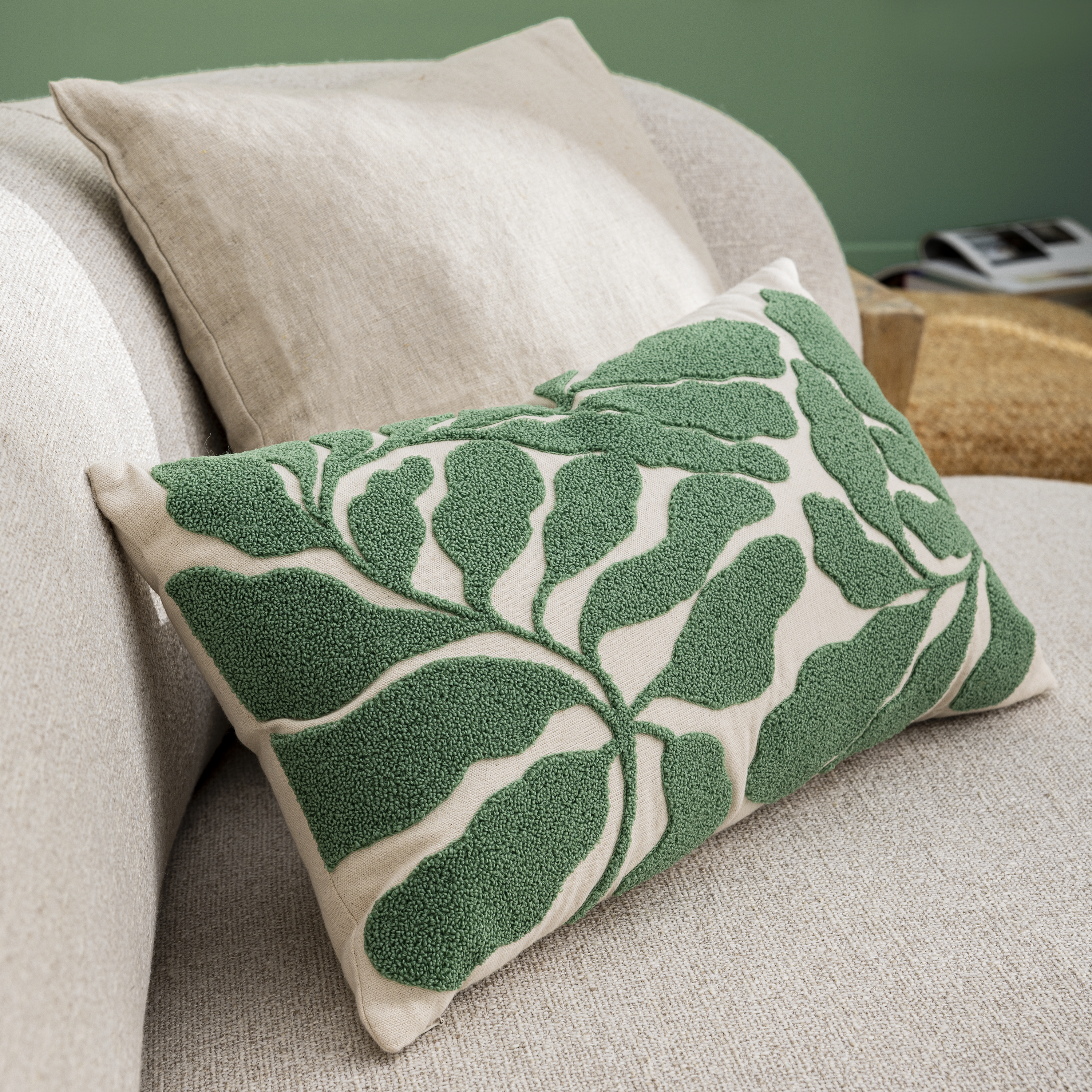 Coussin Vibes, vert l.30 x L.50 cm INSPIRE - 8