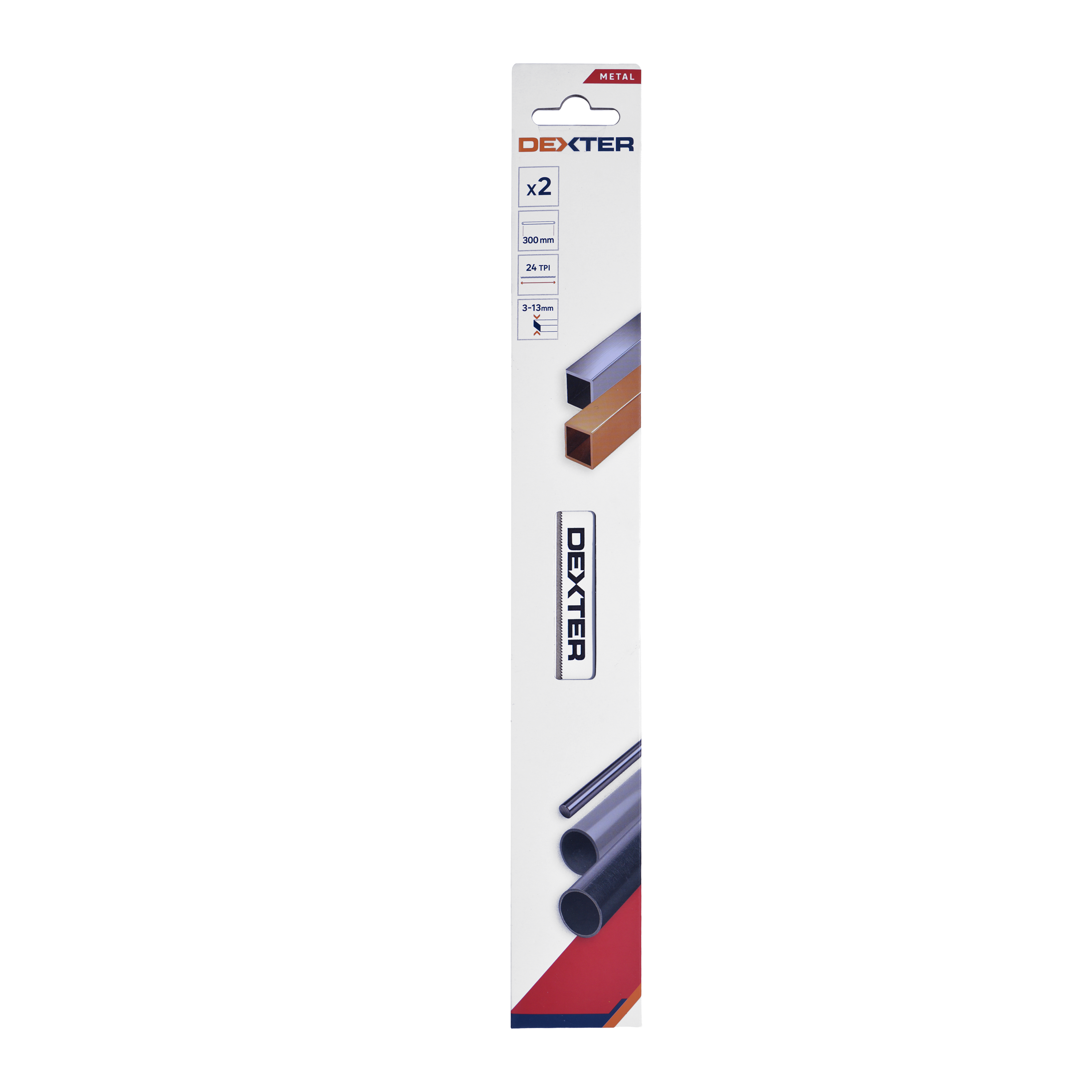 2 Lâminas em aço para serra de arco 300 mm Dexter 24 TPI - 4