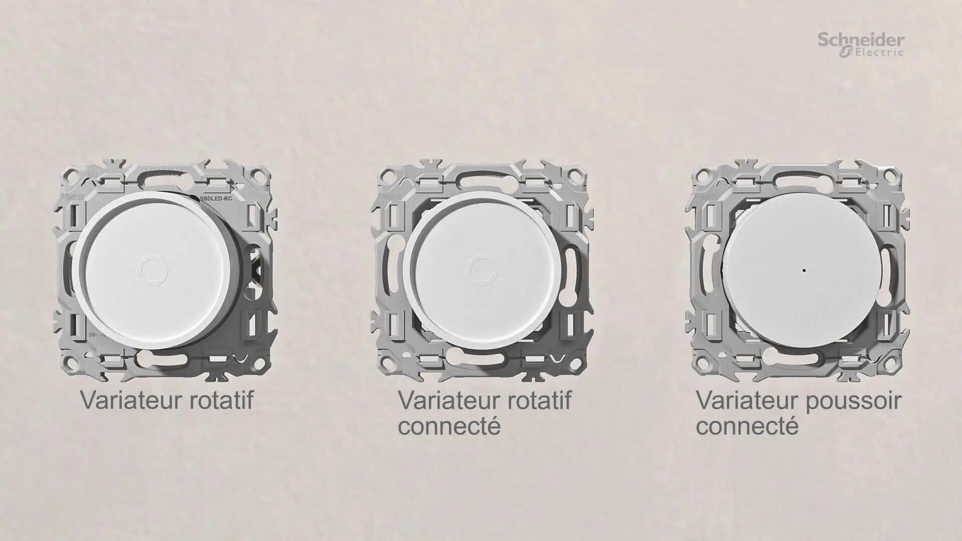 Variateur rotatif connecté Wiser Odace, SCHNEIDER ELECTRIC, noir - 3