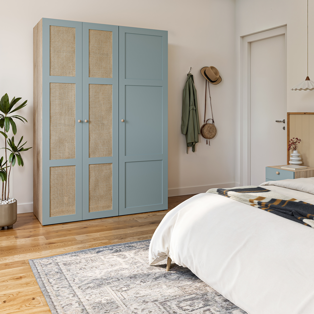 Dressing SPACEO Evo'm Facade BALI cannage celadon/caisson chene H204,8xL108xP54