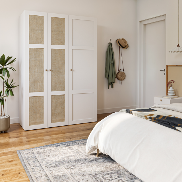 Dressing SPACEO Evo'm Facade BALI cannage Blanc/caisson blanc H204,8xL108xP54