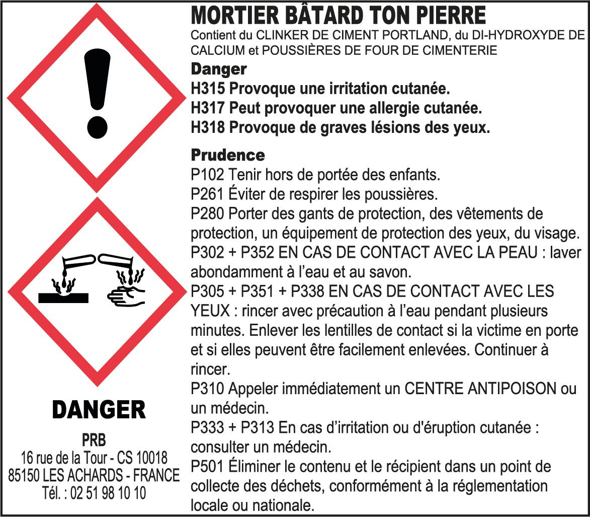 Mortier bâtard prêt à l'emploi ton pierre 25 kg - PRB - 3