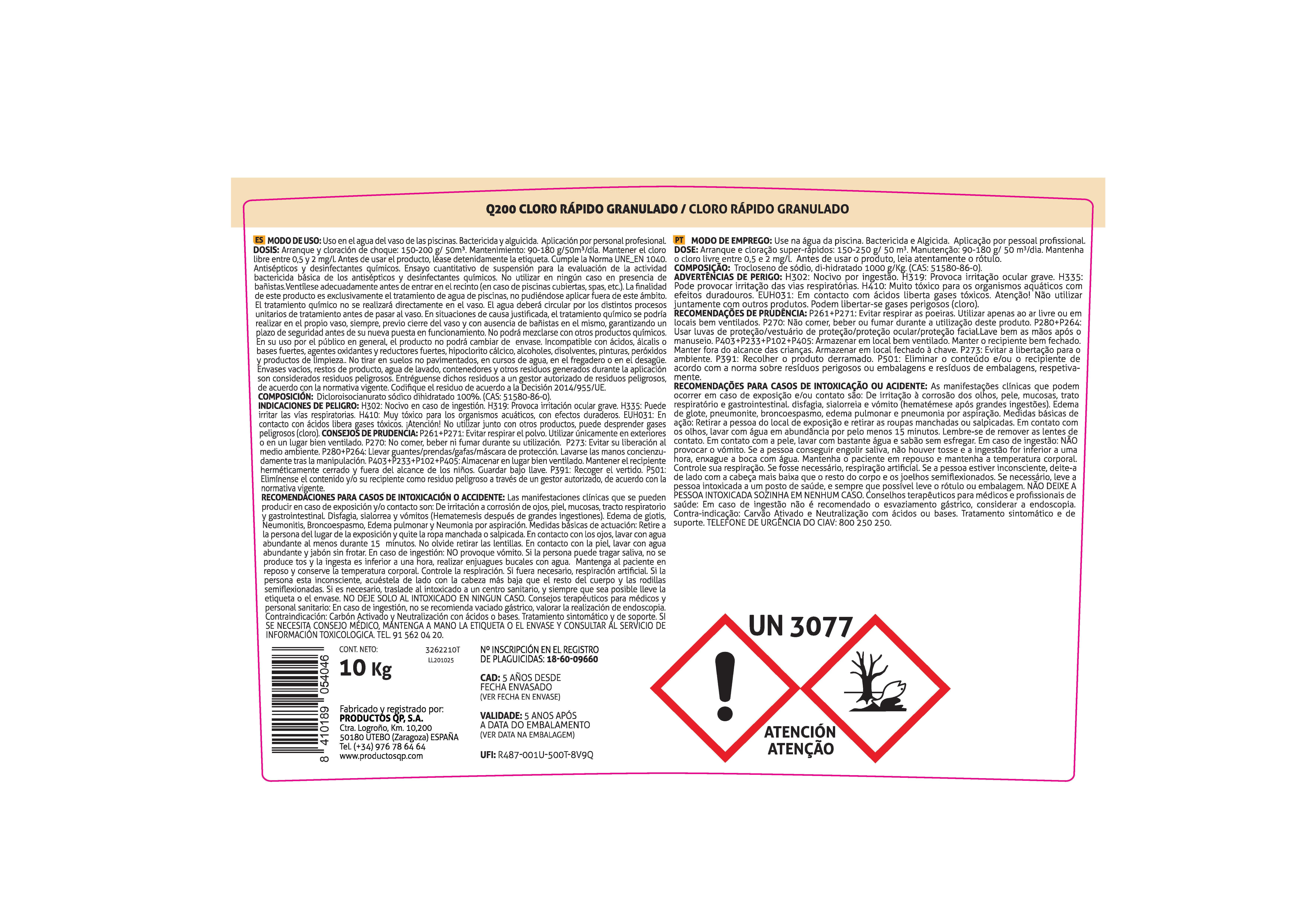 CLORO RÁPIDO GRANULADO 10 KG - 4