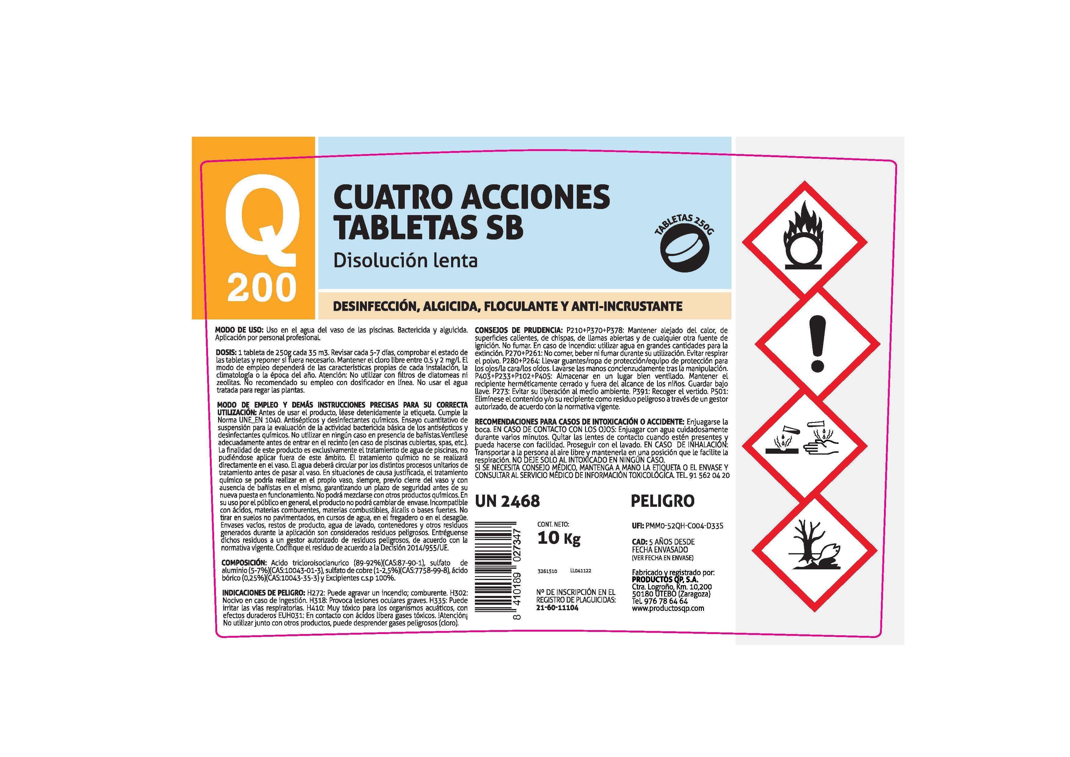 CLORO PASTILLAS 4 ACCIONES 10 KG - 3