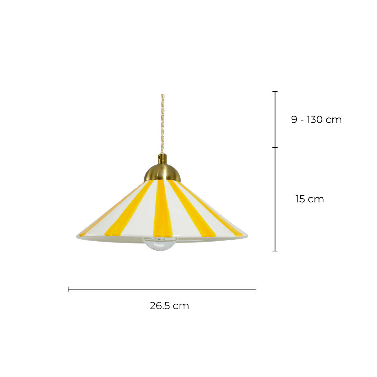 Suspension Praya céramique, jaune, Diam.27 cm, E27 - 9