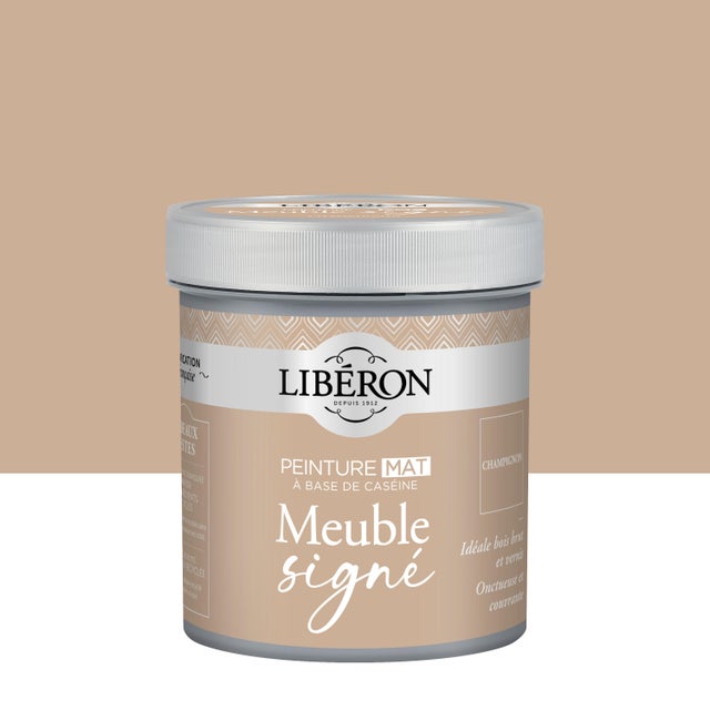 Peinture pour meuble Et objet caséine, meuble signé LIBÉRON champignon mat 0.5L