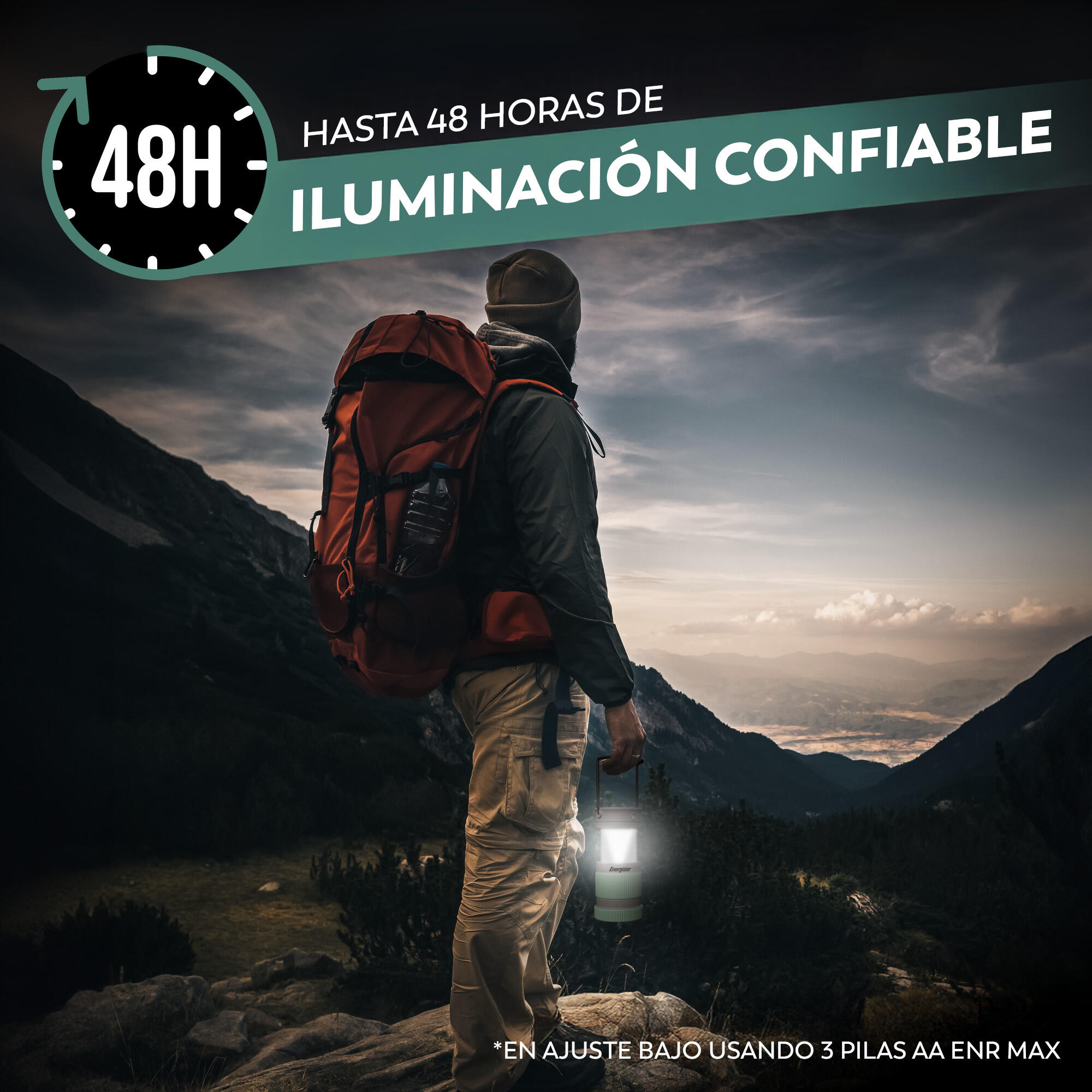 Linterna LED ENERGIZER camping híbrida-solar 500 lúmenes - 8