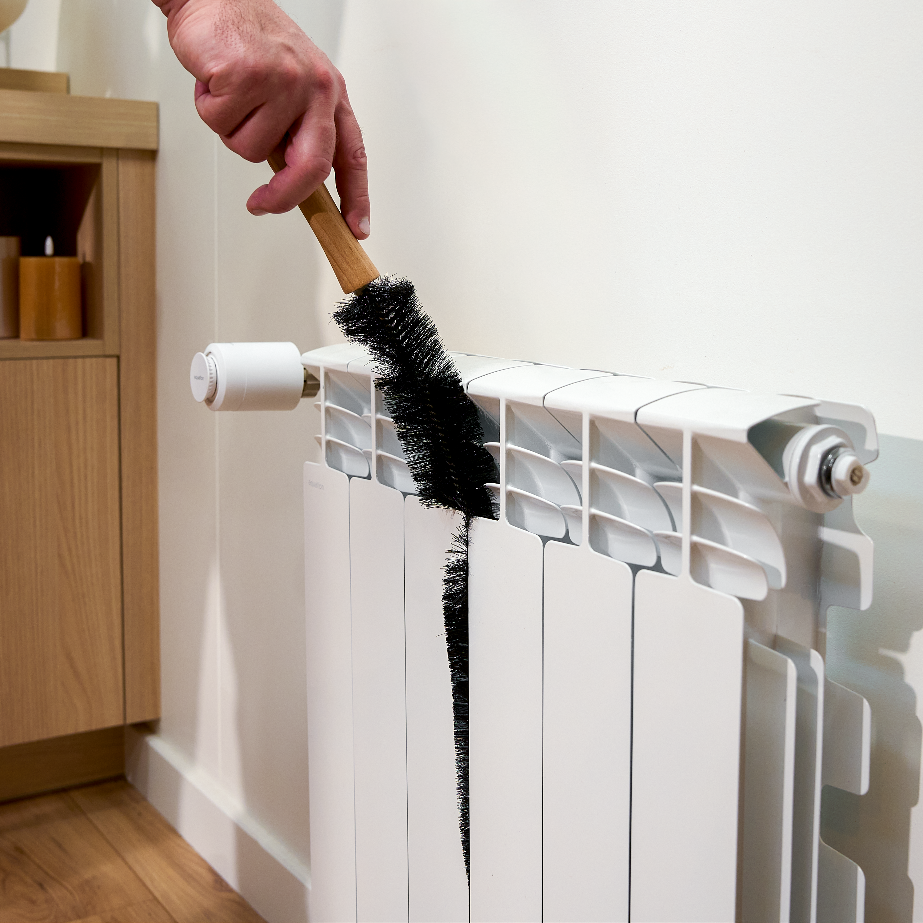 Brosse dépoussiérante pour radiateur IMPACT Manche en bois - 5
