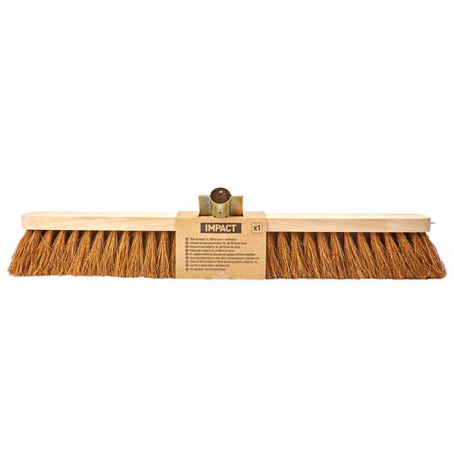 Tête de balai coco en bois IMPACT, grand format, extérieur