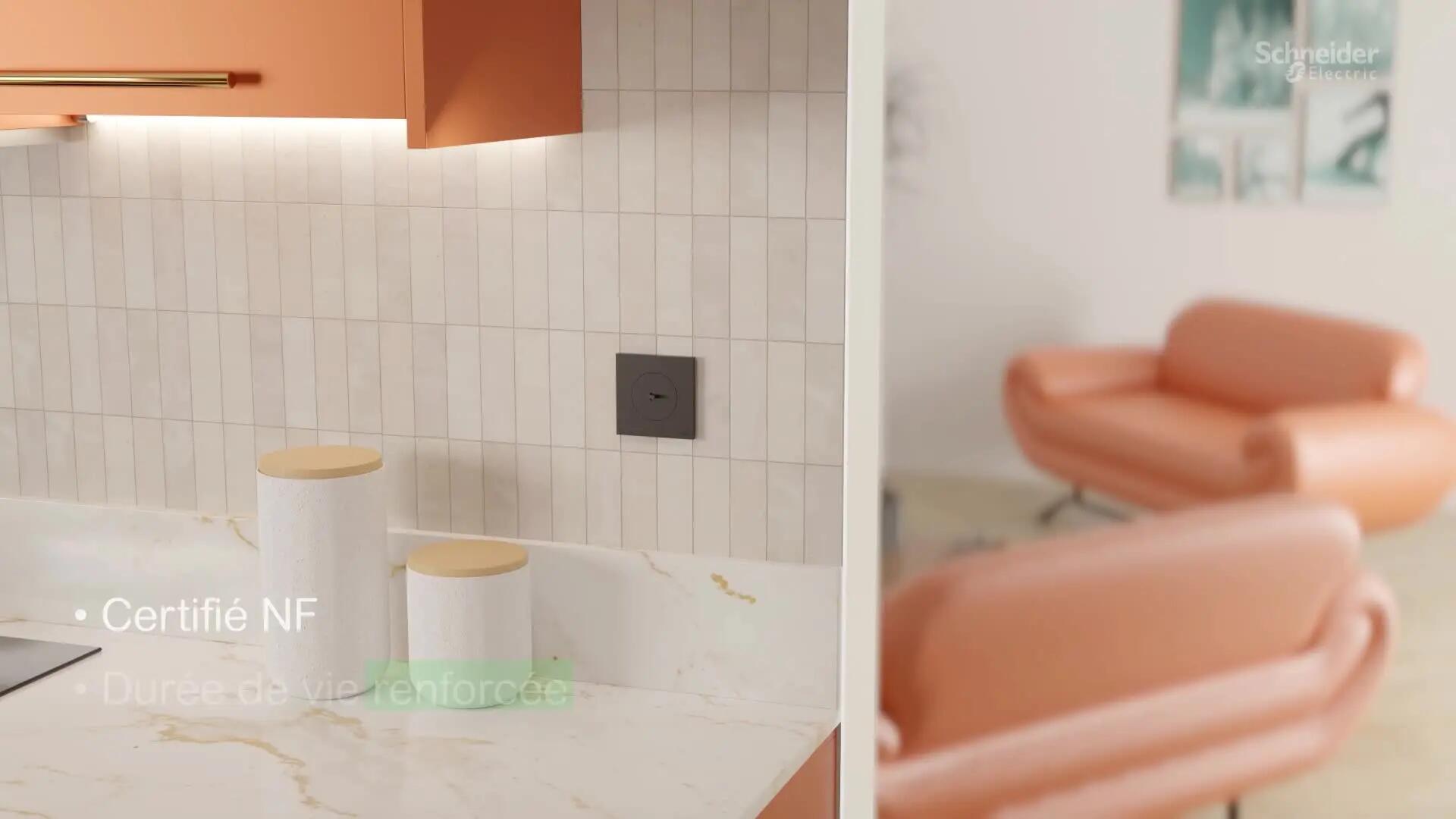 Interrupteur va-et-vient ou poussoir à levier Odace, SCHNEIDER ELECTRIC, noir - 19