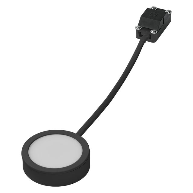 REGLETA LED CIRCULAR EMPOTRAR Y SUPERFICIE 3W NEGRO