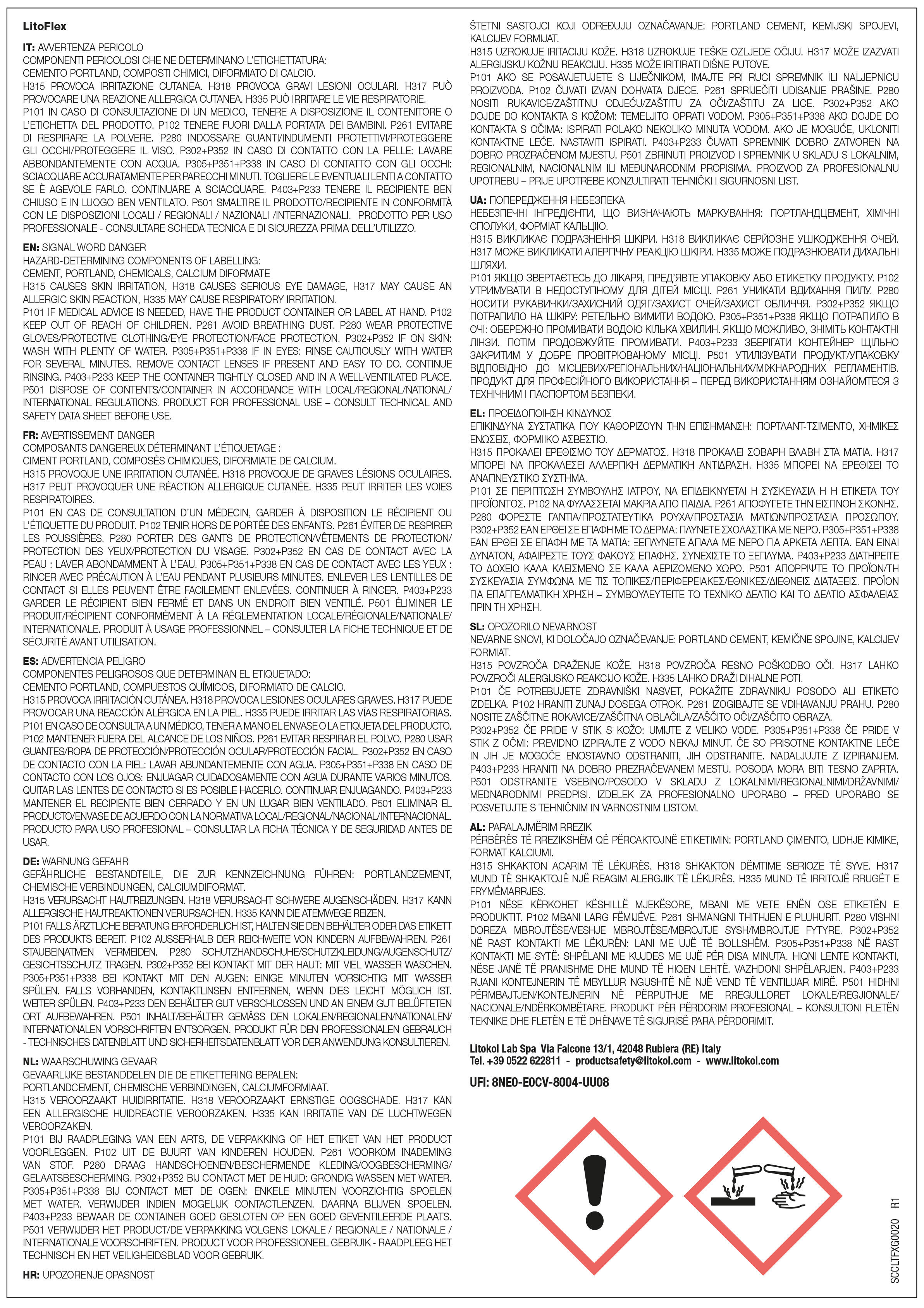 Colla in polvere LitoFlex LITOKOL 20 kg grigio C2TE - 2