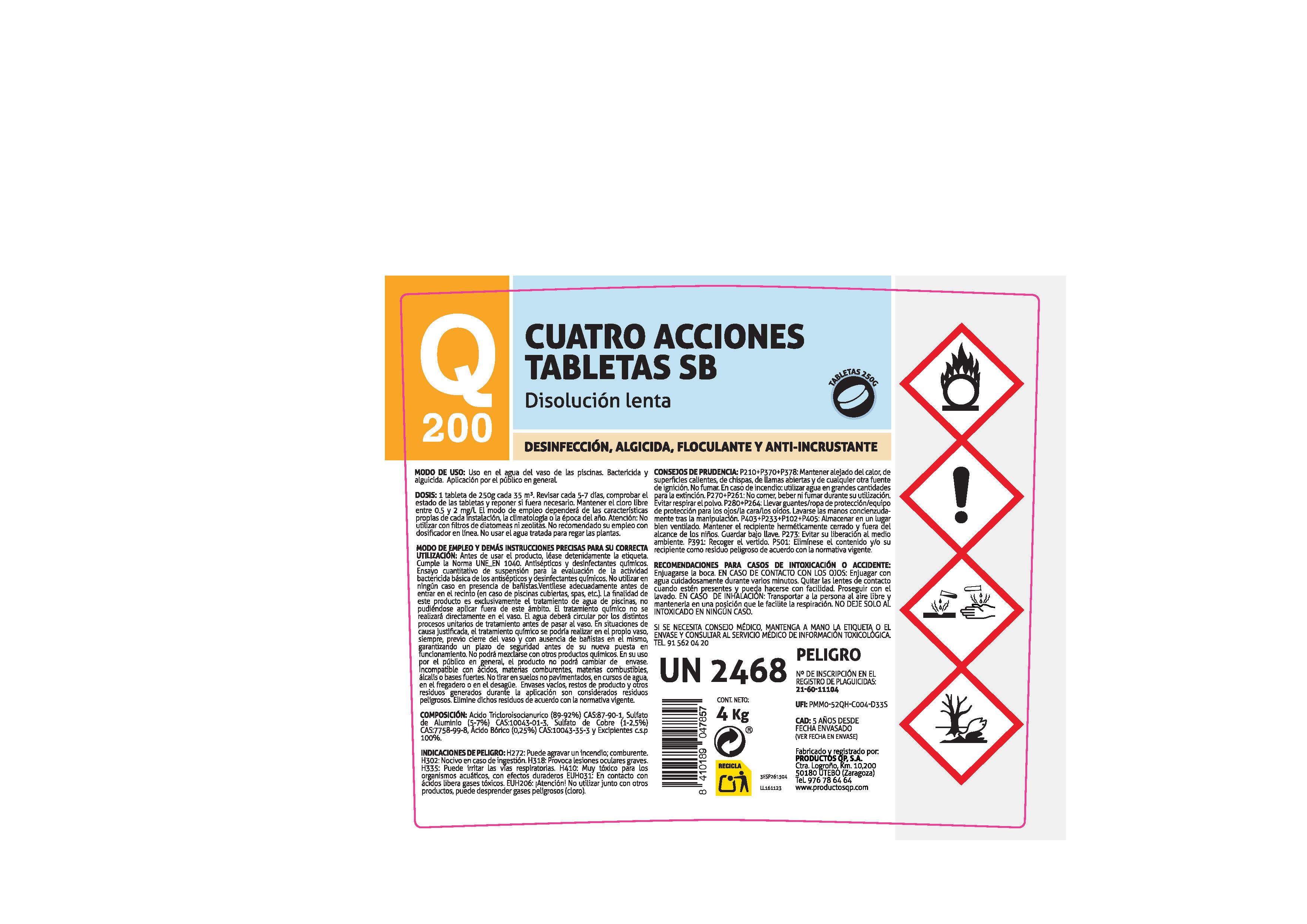 CLORO PASTILLAS 4 ACCIONES 4 KG - 3