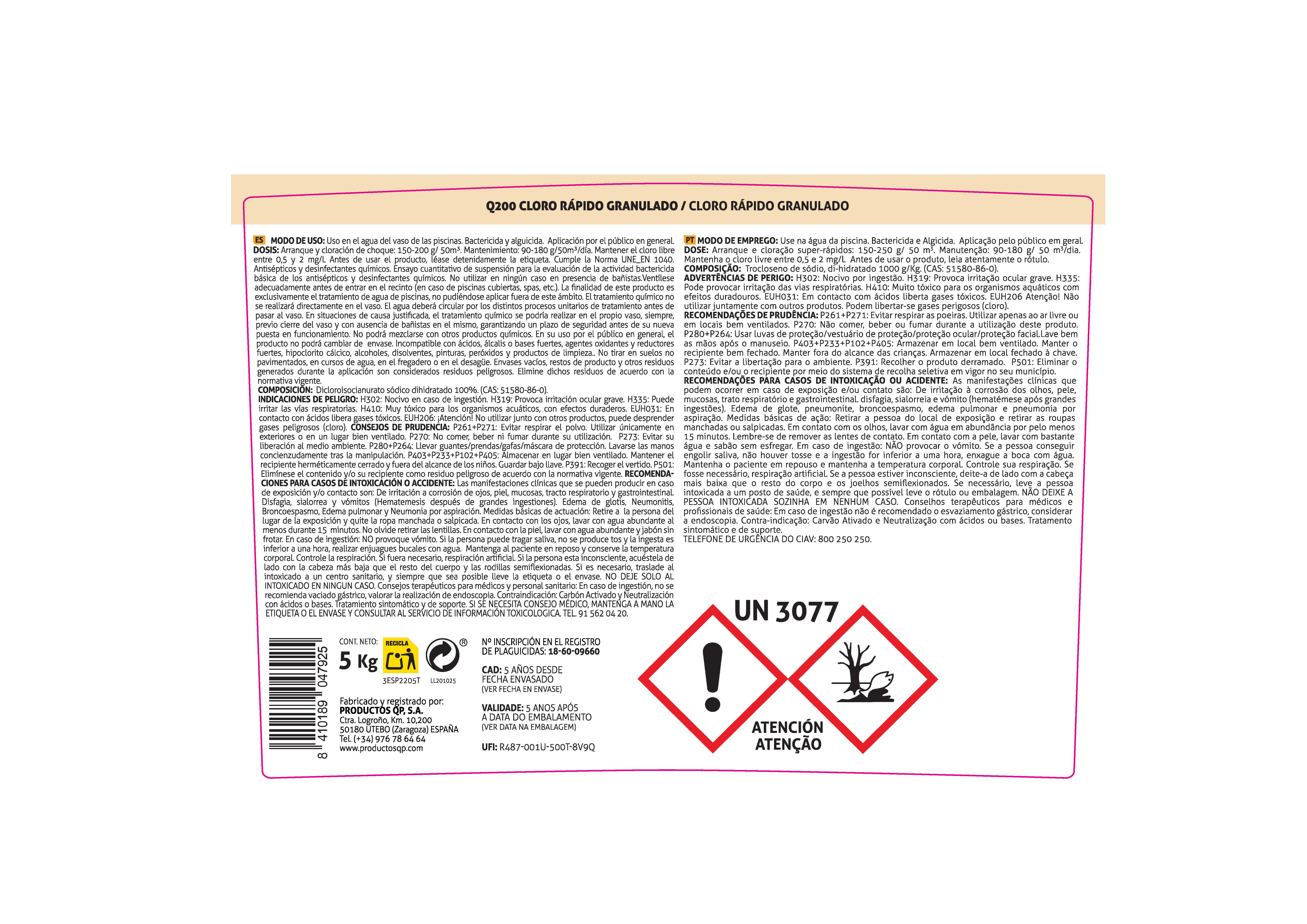 CLORO RÁPIDO GRANULADO 5KG - 3
