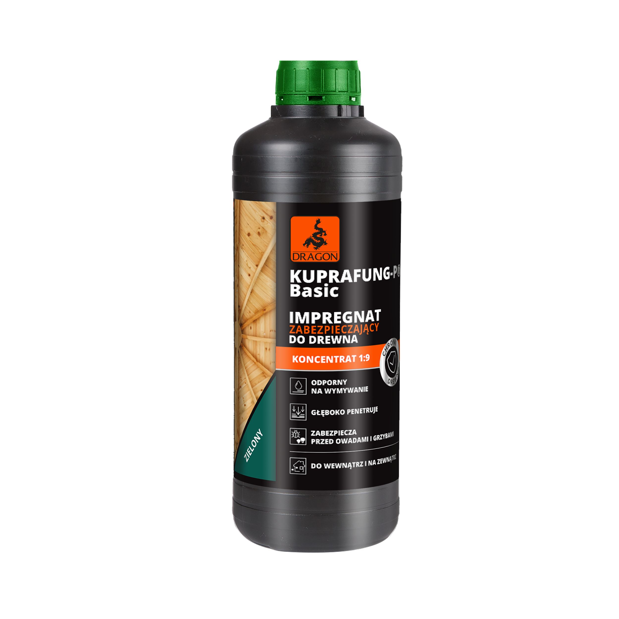 Impregnat zabezpieczający do drewna Kuprafung-P 1 kg zielony koncentrat Dragon