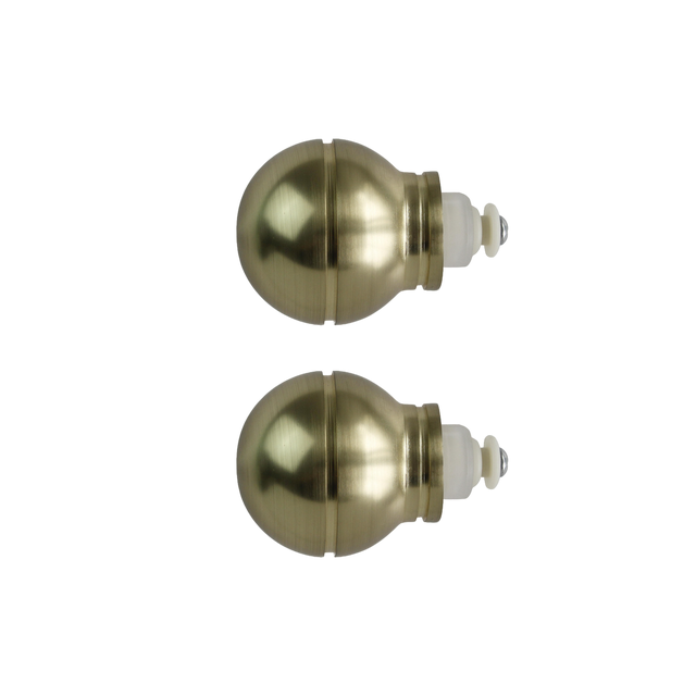 Lot de 2 embouts pour barre à rideau , Diam.28 mm doré Glamy, INSPIRE