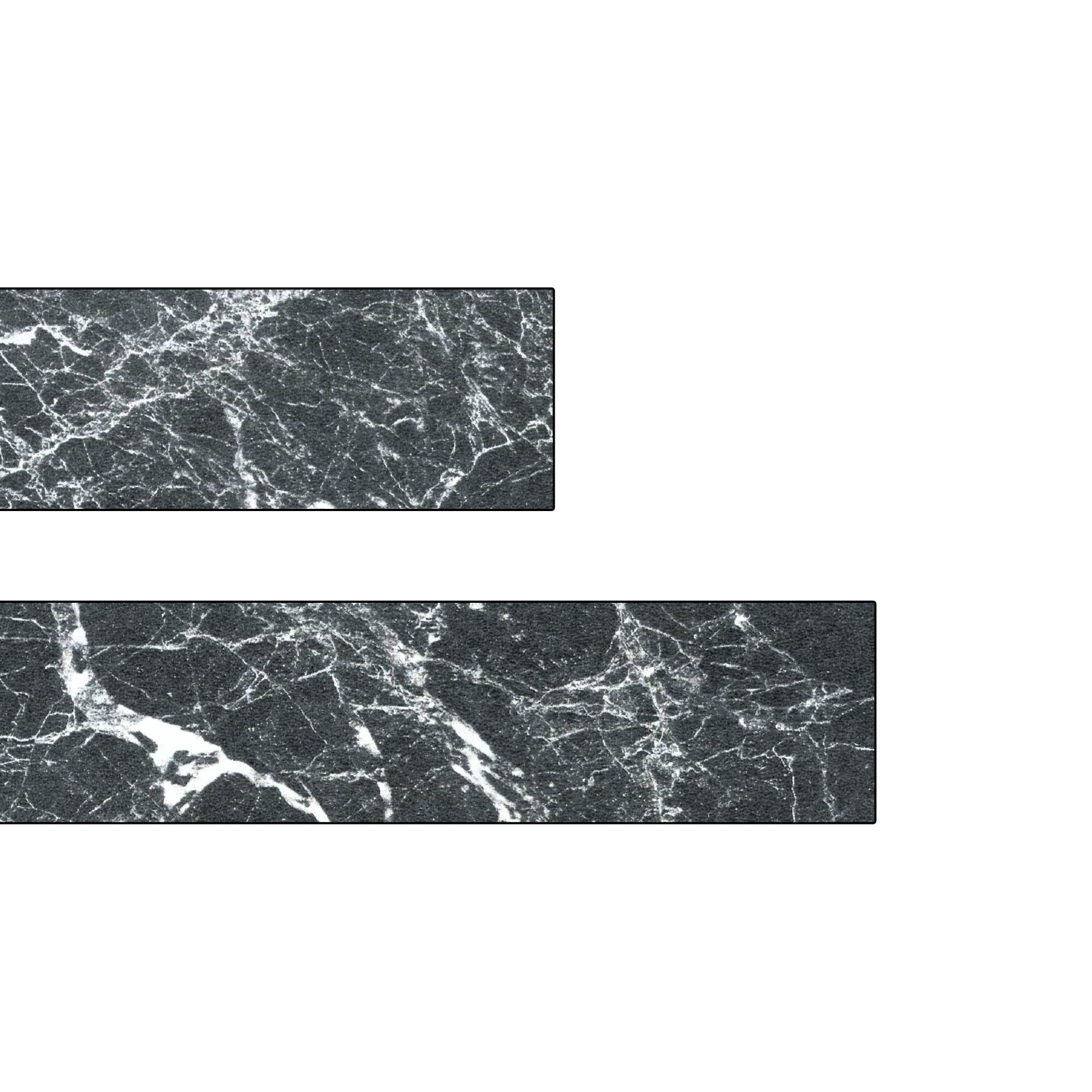 Capat laminat blat, Decor Marmura Negru Alb, 2 bucati 2buc