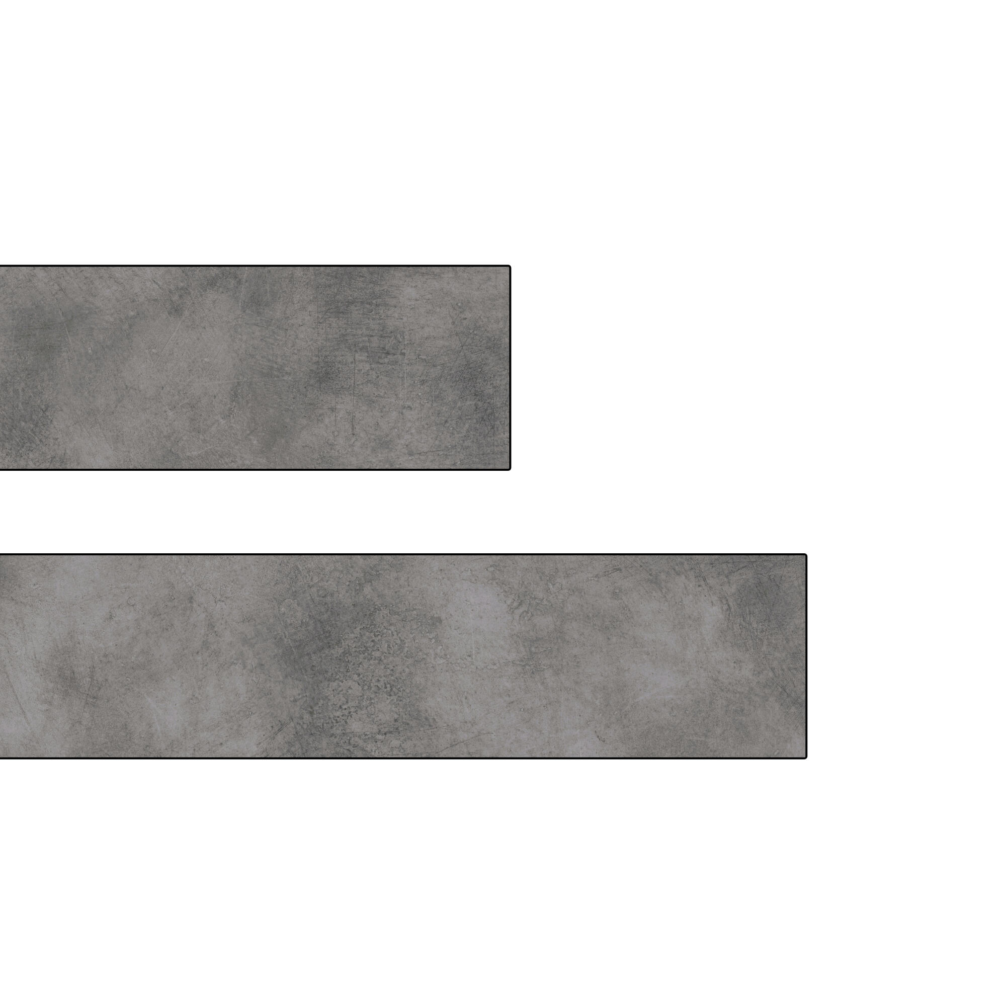 Capat laminat blat, Decor Beton Gri, 2 bucati 2buc